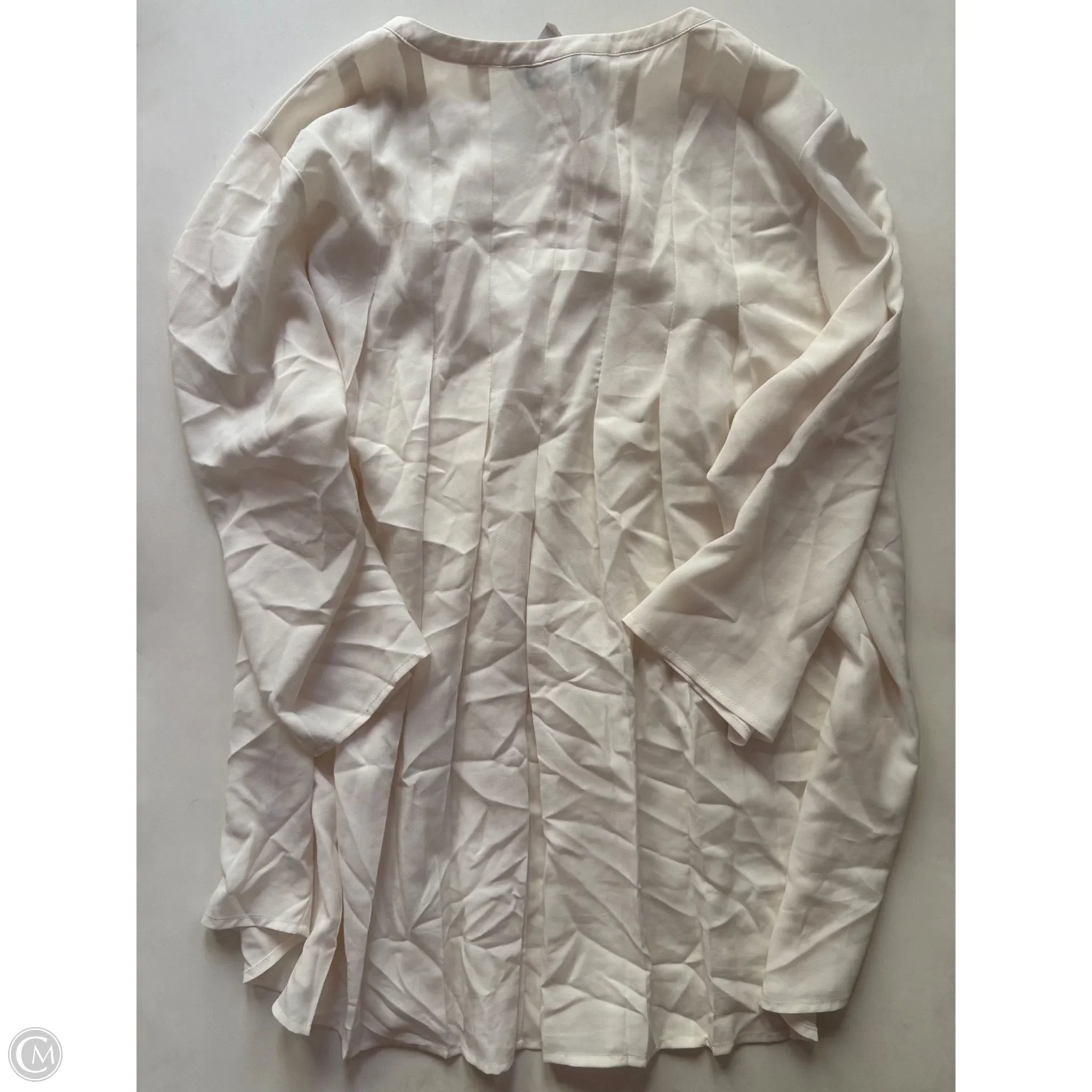 Blouse Long Sleeve By Croft And Barrow In Cream, Size: 1x - Image 2