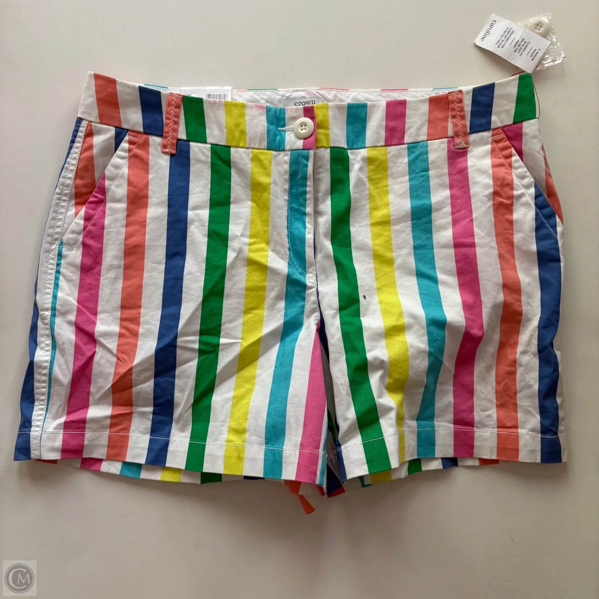 Shorts By Crown And Ivy In Striped Pattern, Size: 10 - Image 1