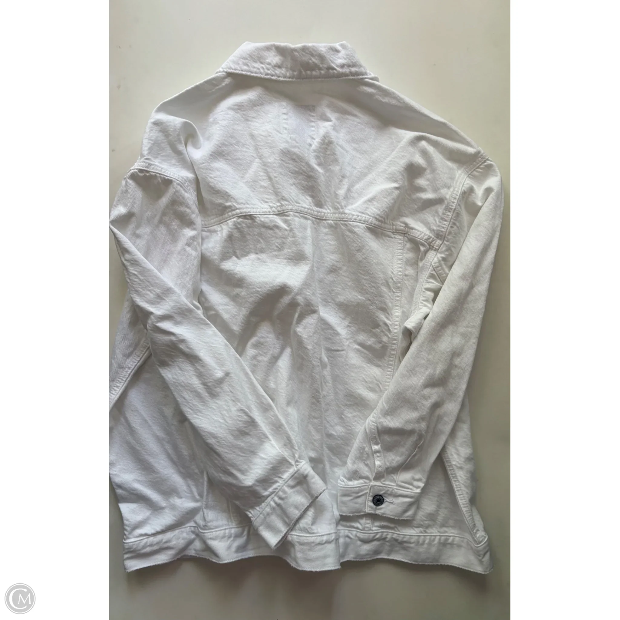 Jacket Denim By Abercrombie And Fitch In White, Size: Xl - Image 2