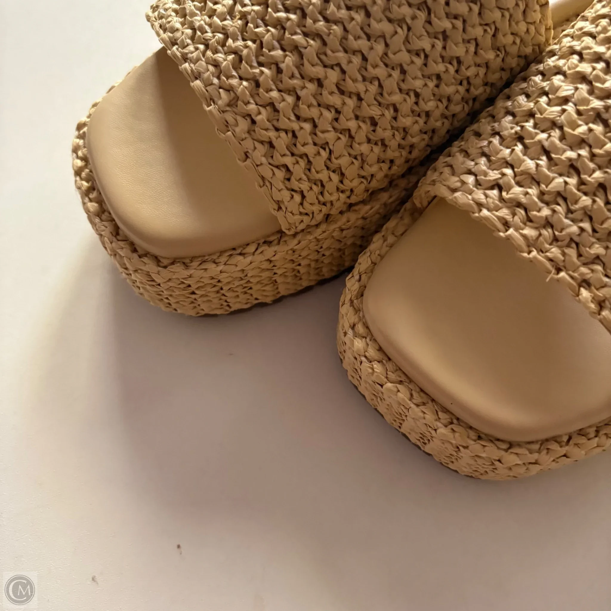 Sandals Heels Block By Marc Fisher In Tan, Size: 7.5 - Image 3
