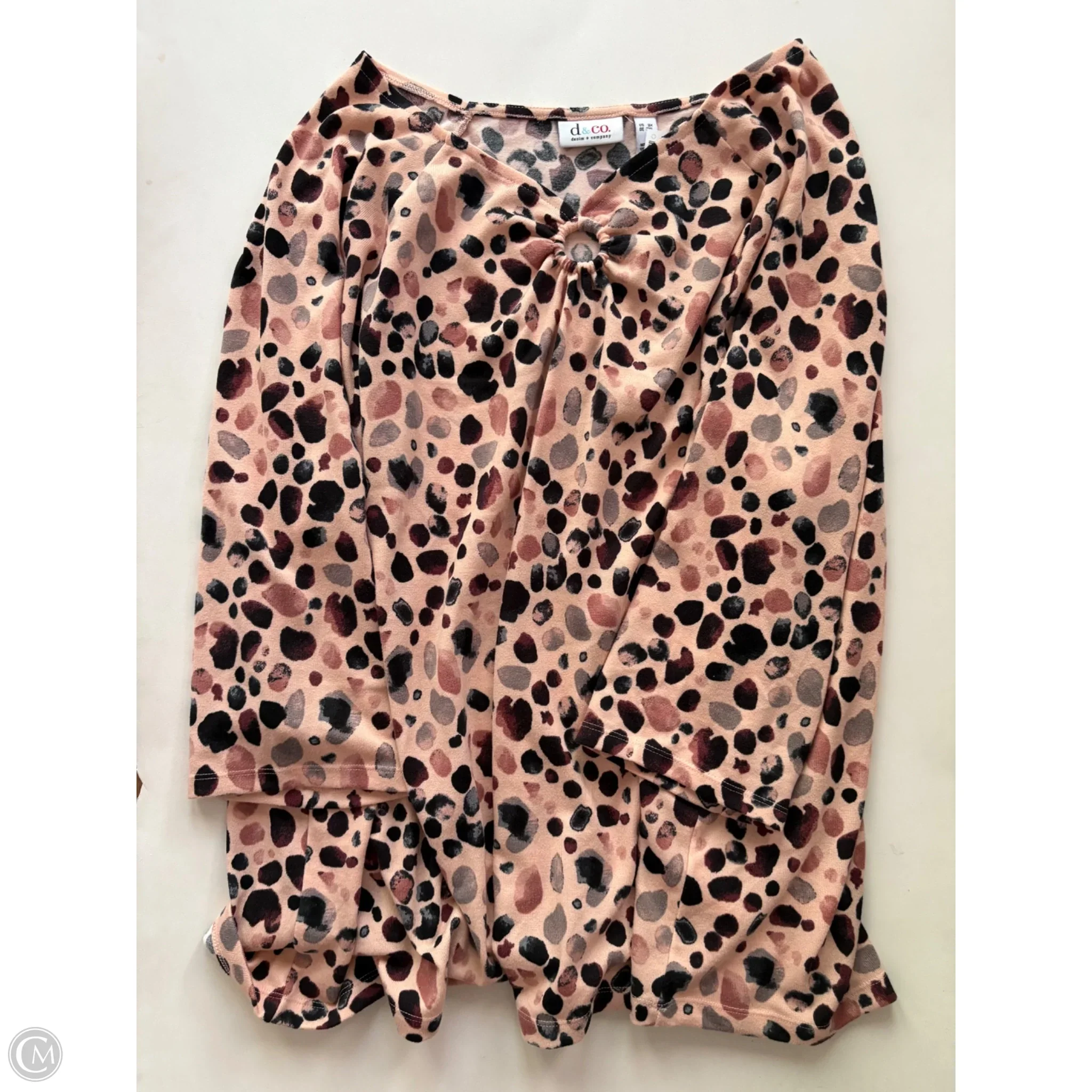 Sweater By Denim And Co Qvc In Animal Print, Size: 3x - Image 1
