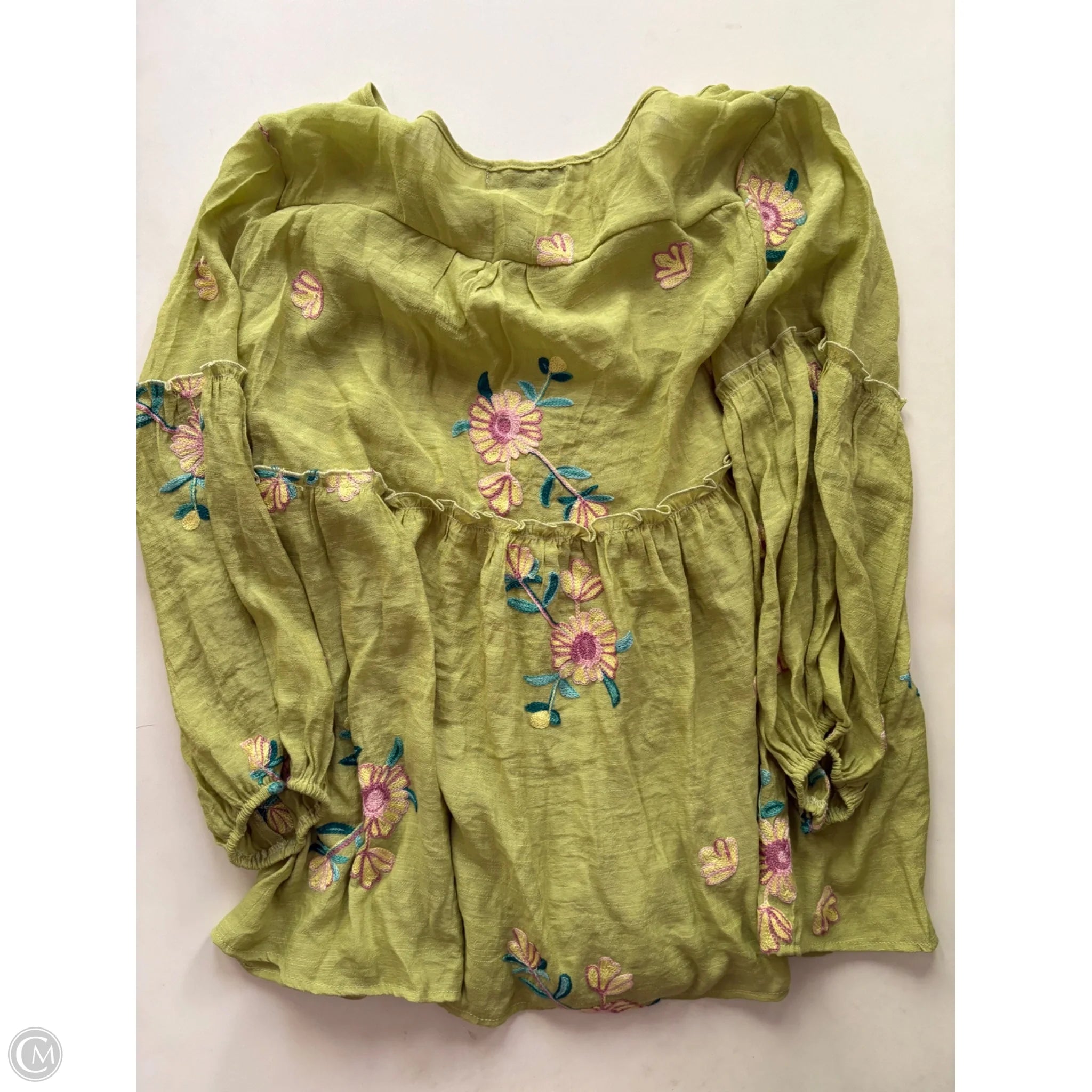 Top Long Sleeve By Figuero & Flower In Green, Size: Xl - Image 2