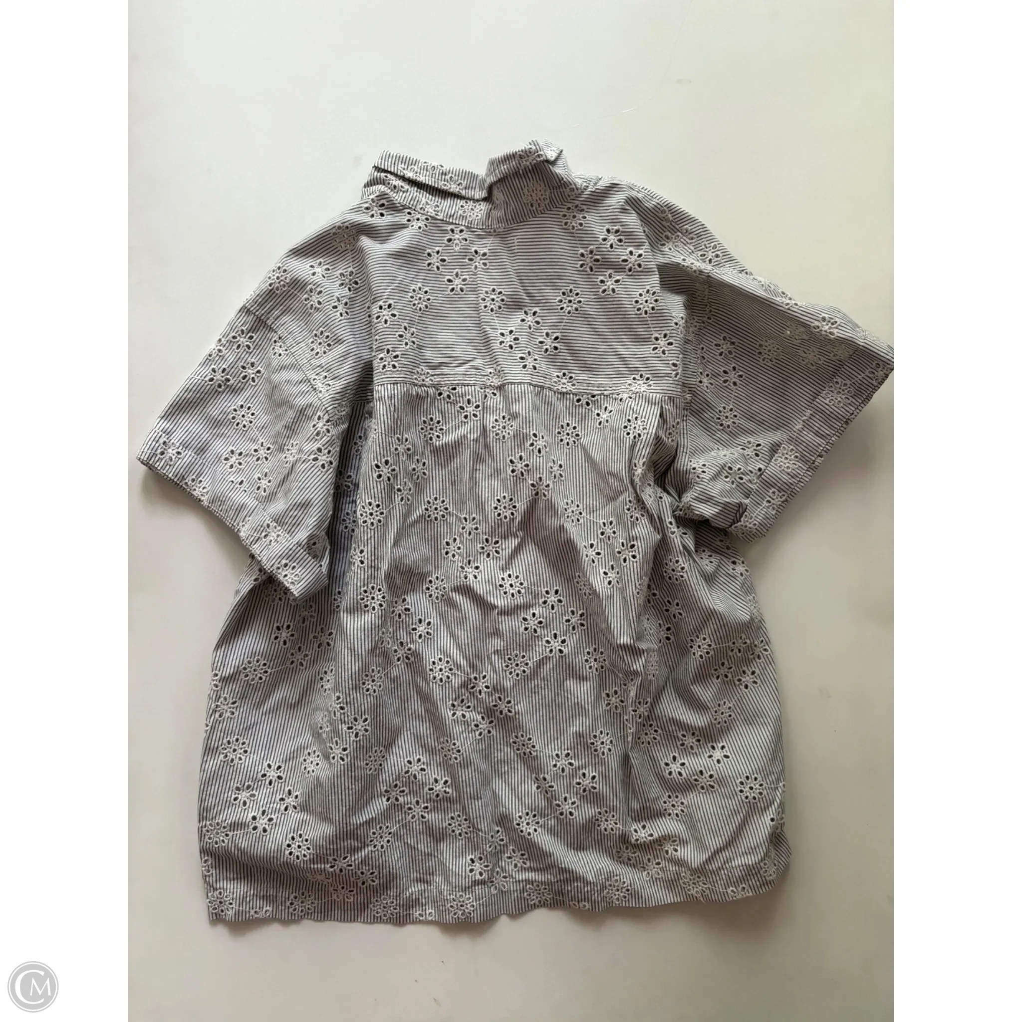 Top Short Sleeve By Madewell In Striped Pattern, Size: M - Image 2