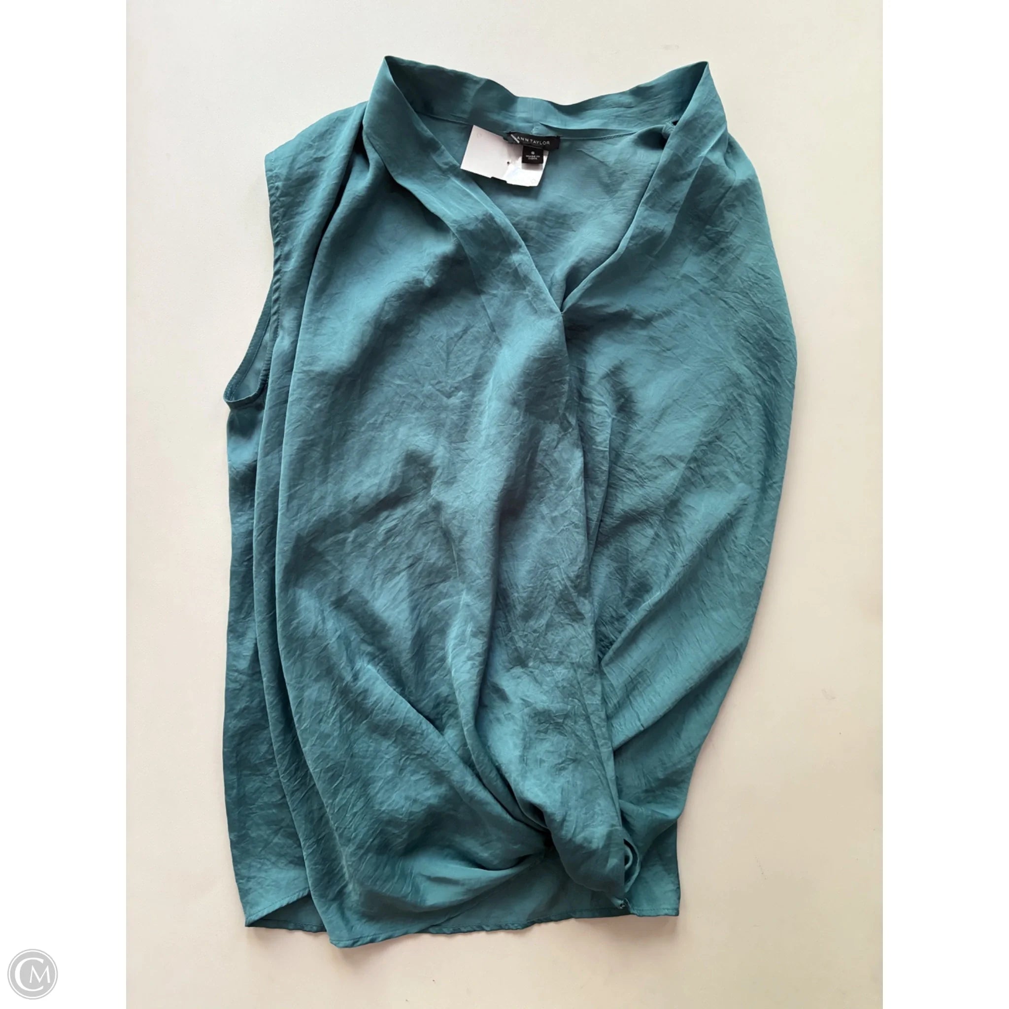 Blouse Sleeveless By Ann Taylor In Blue, Size: S - Image 1