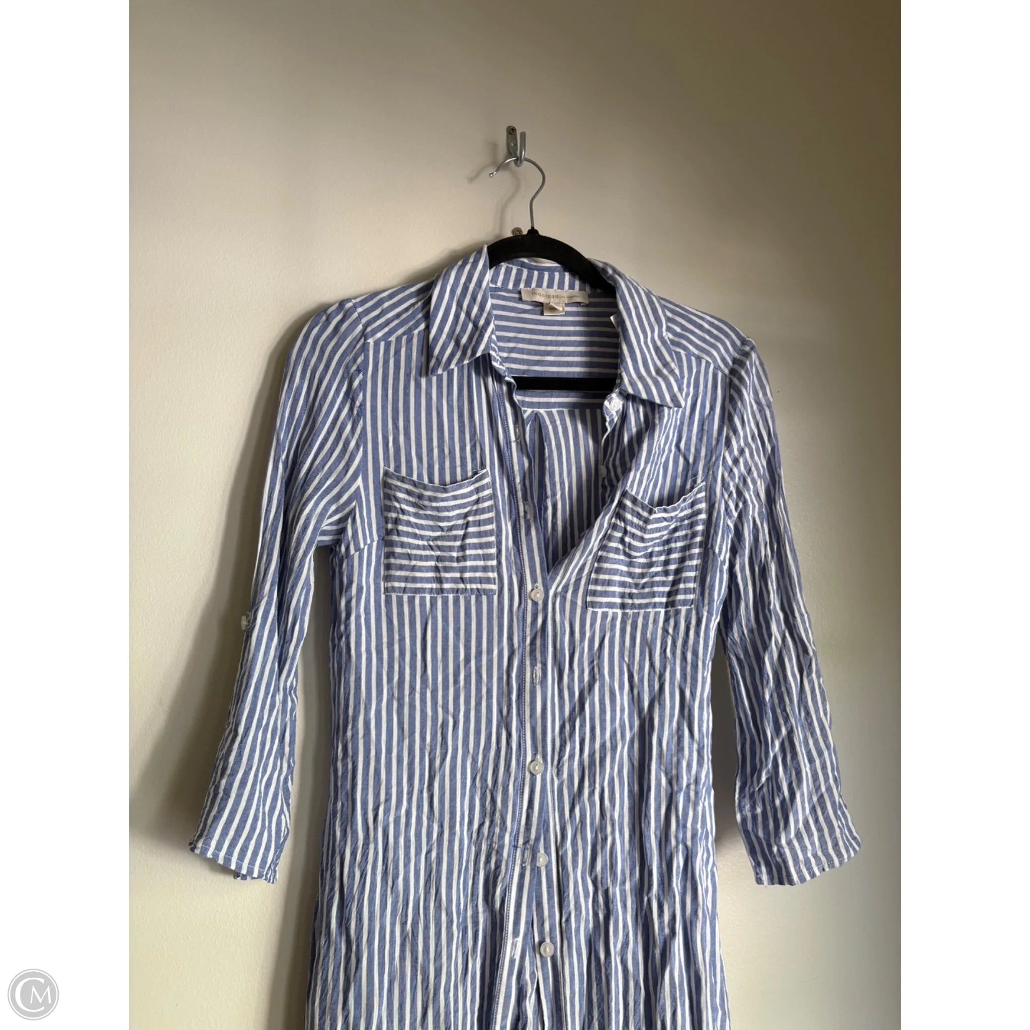 Dress Casual Midi By Monteau In Striped Pattern, Size: M - Image 3