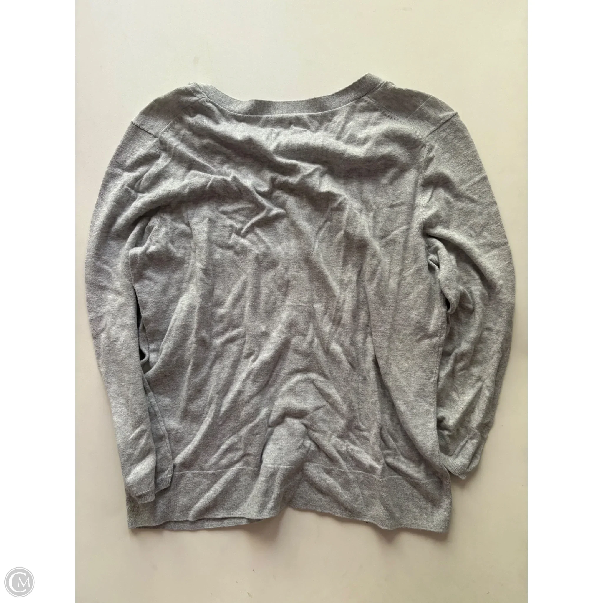 Sweater Cardigan By Simply Vera In Grey, Size: M - Image 2