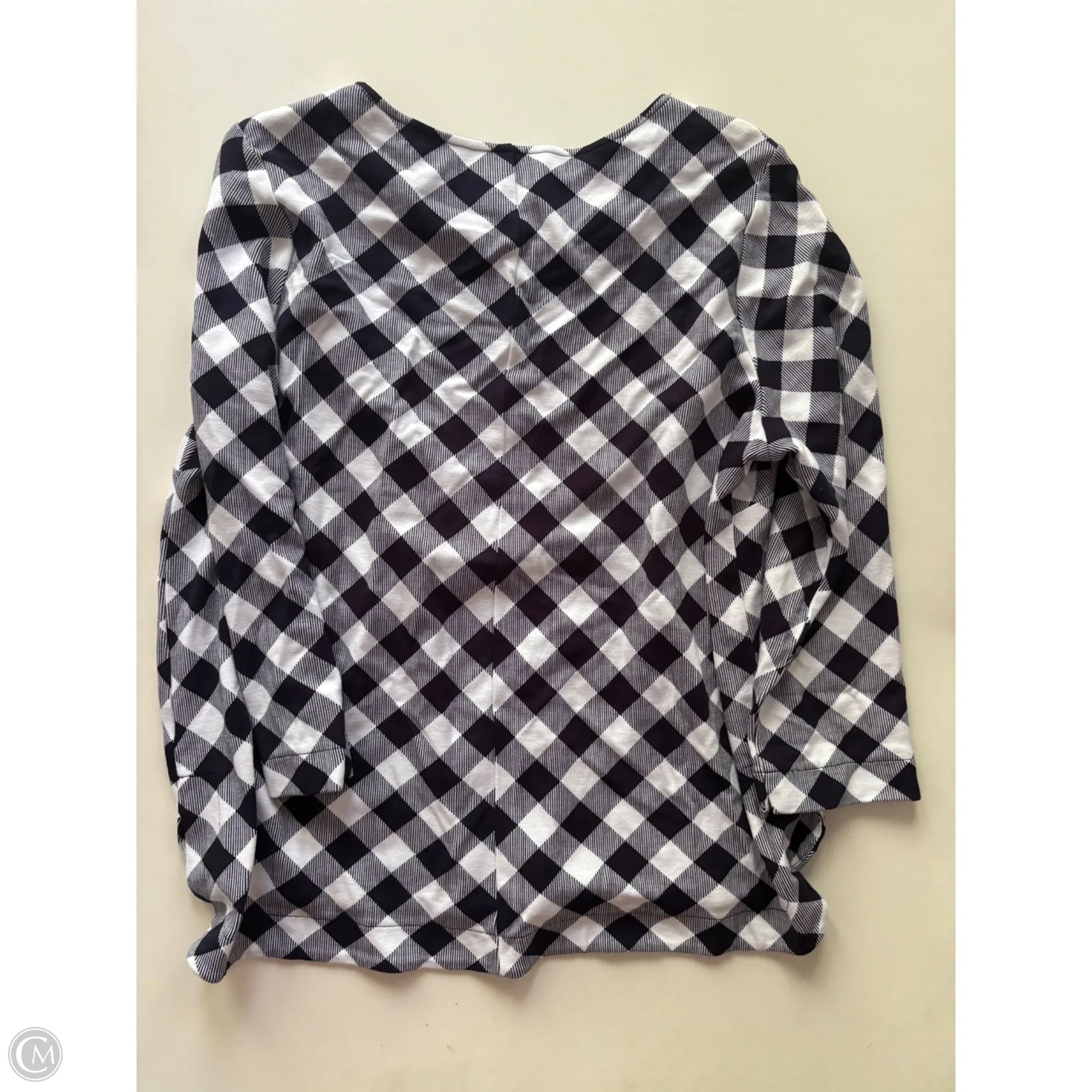 Top Long Sleeve By Crown And Ivy In Plaid Pattern, Size: M - Image 2