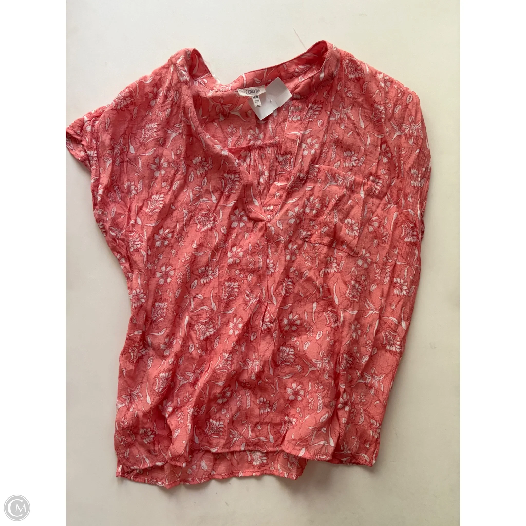 Blouse Short Sleeve By Sienna Sky In Floral Print, Size: M - Image 1