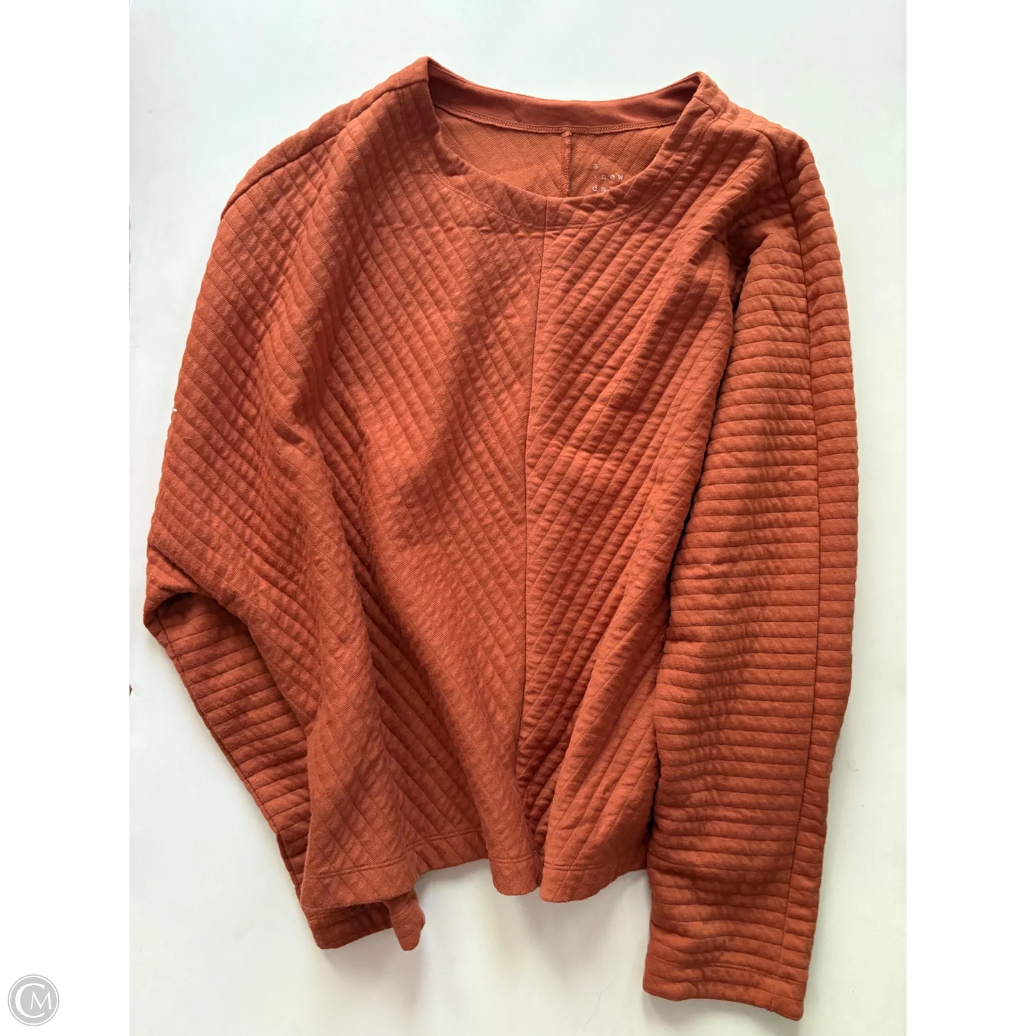 Top Long Sleeve By A New Day In Orange, Size: 2x - Image 1