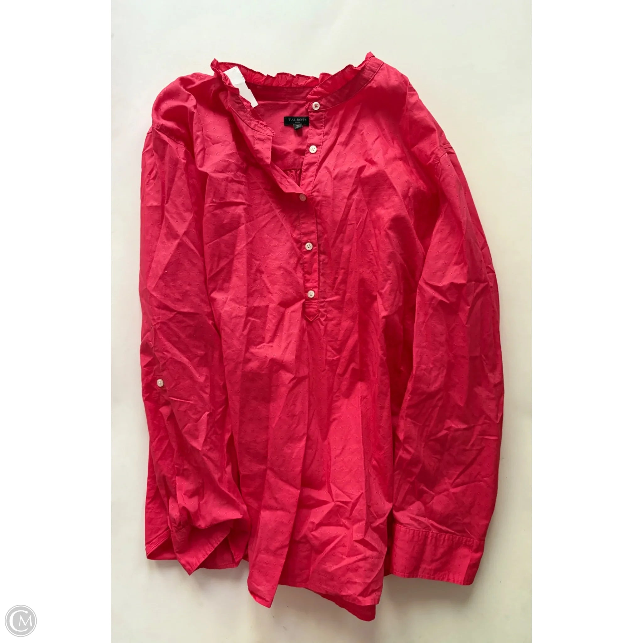 Top Long Sleeve By Talbots In Pink, Size: 3x - Image 1