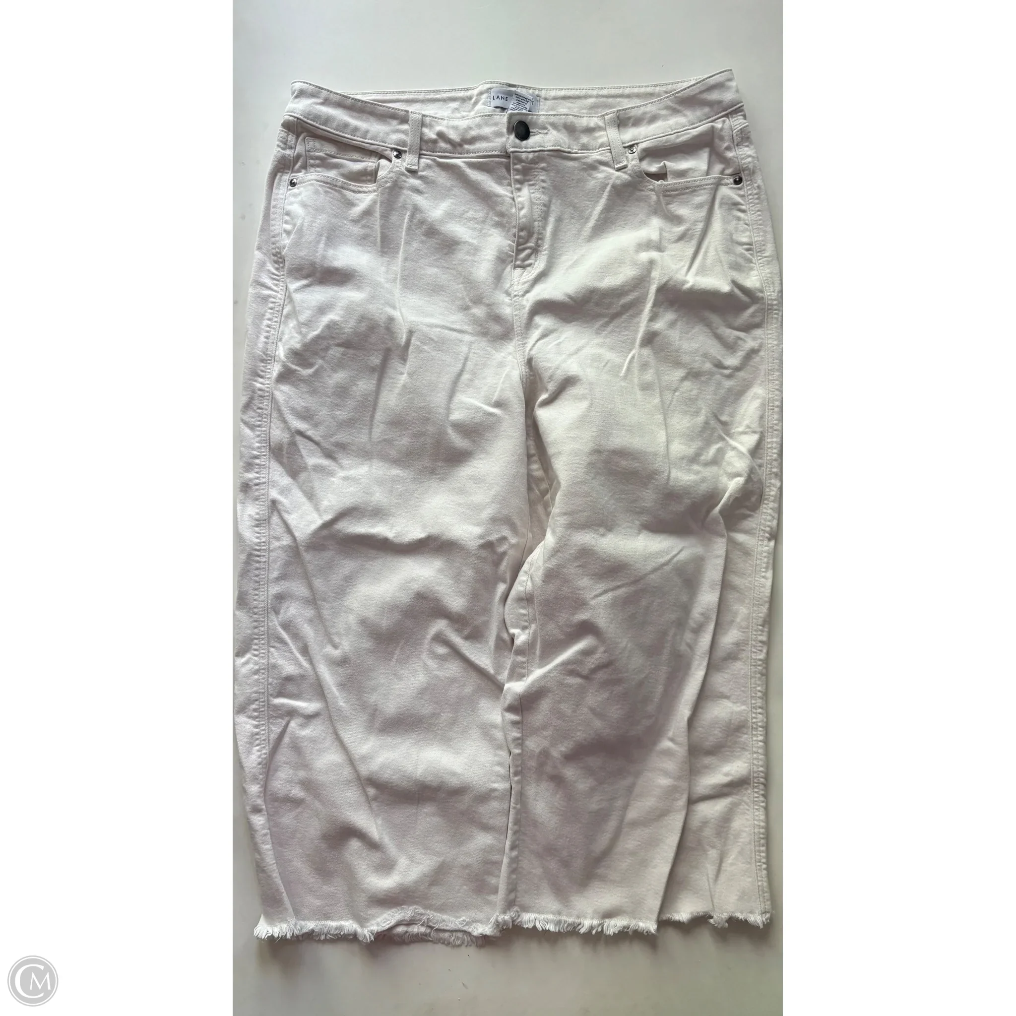 Jeans Wide Leg By Lane Bryant In Cream, Size: 18 - Image 1