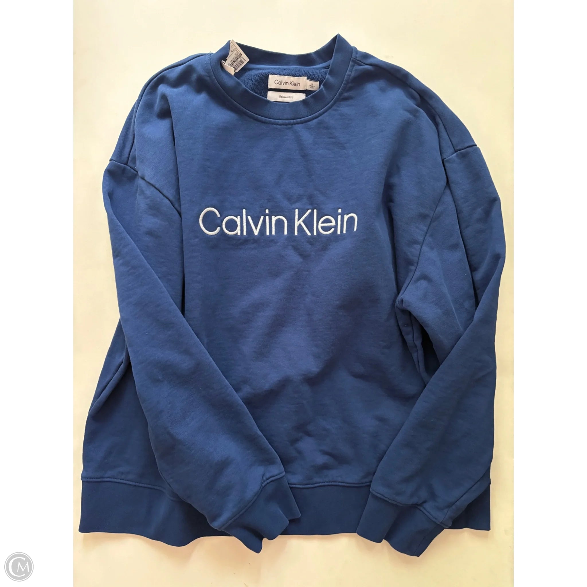 Sweatshirt Crewneck By Calvin Klein In Blue, Size: M - Image 1
