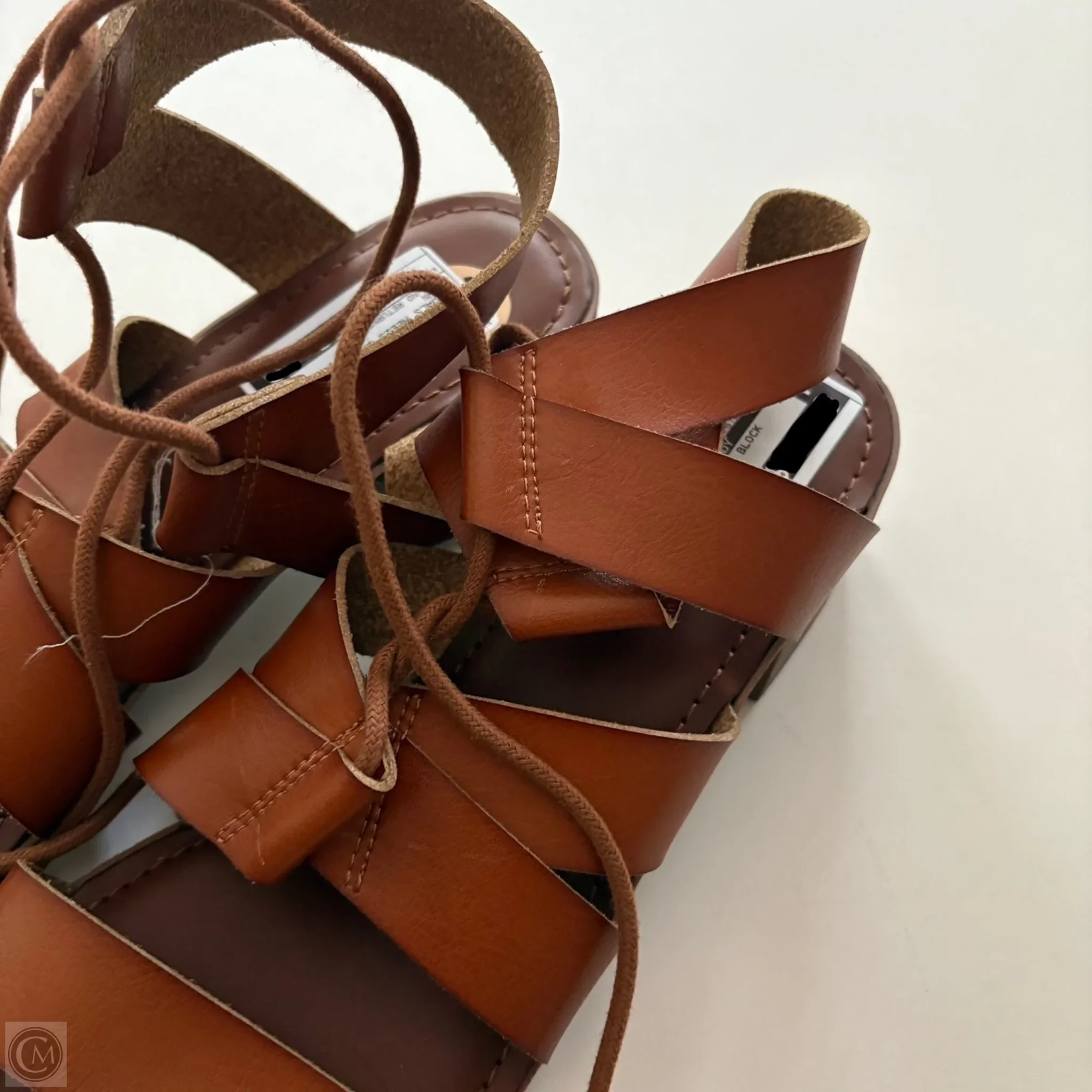 Sandals Heels Block By Rock And Candy In Brown, Size: 11 - Image 3