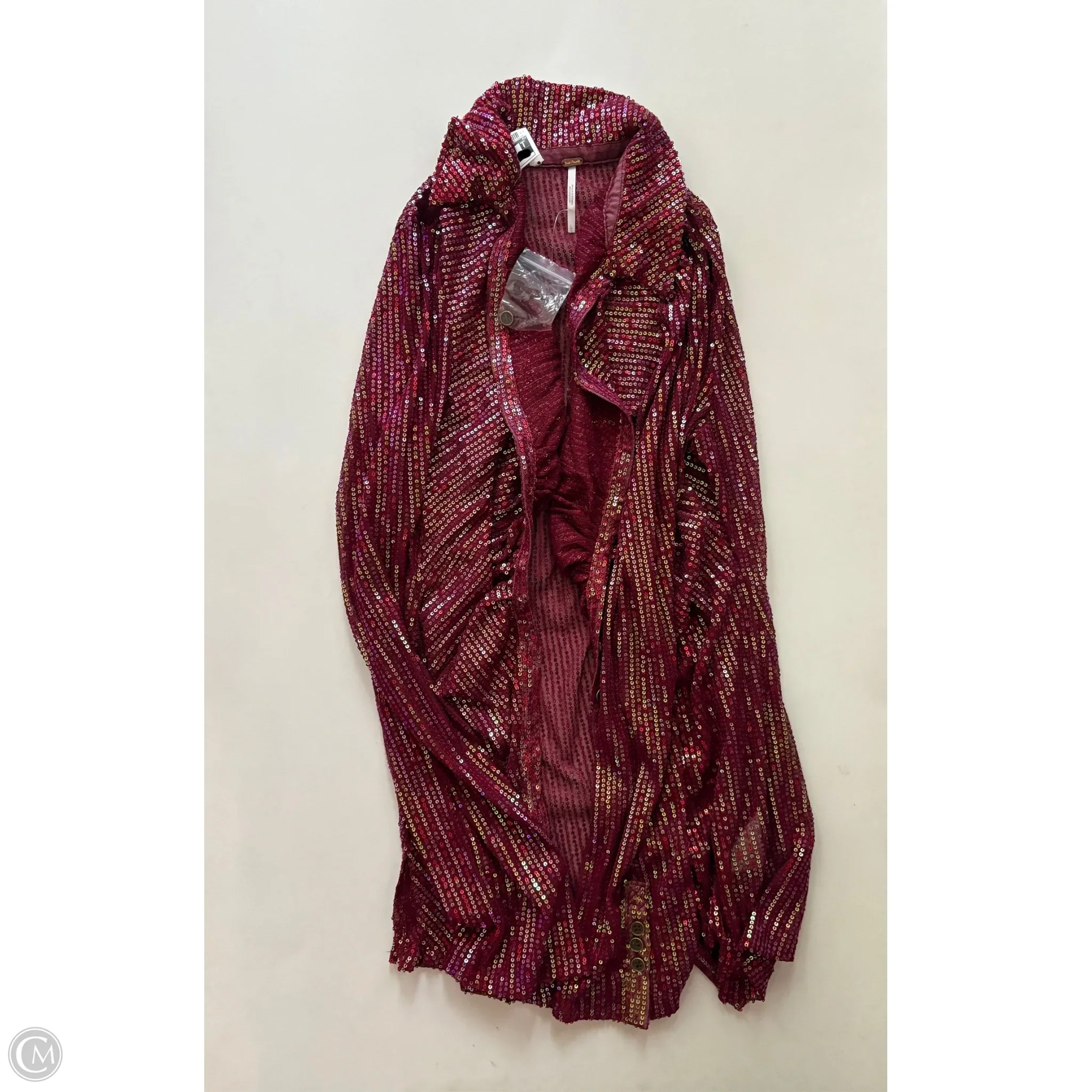 Blouse Long Sleeve By Free People In Red, Size: L - Image 1