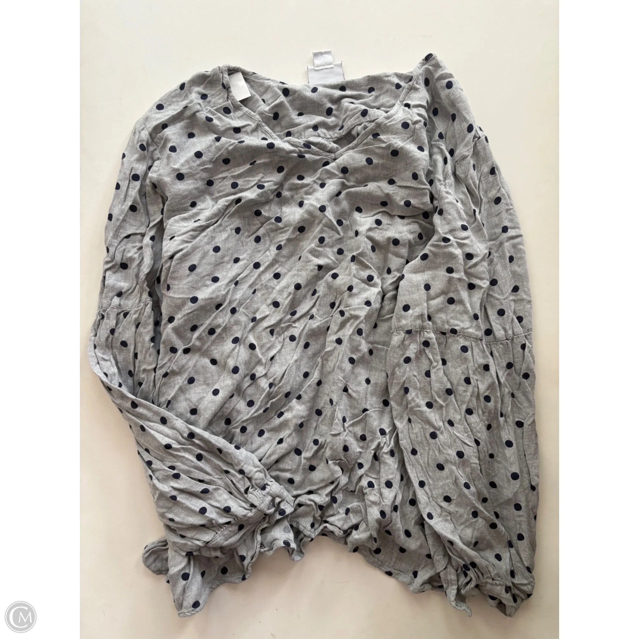 Top Long Sleeve By Liz Claiborne In Polkadot Pattern, Size: 3x - Image 1