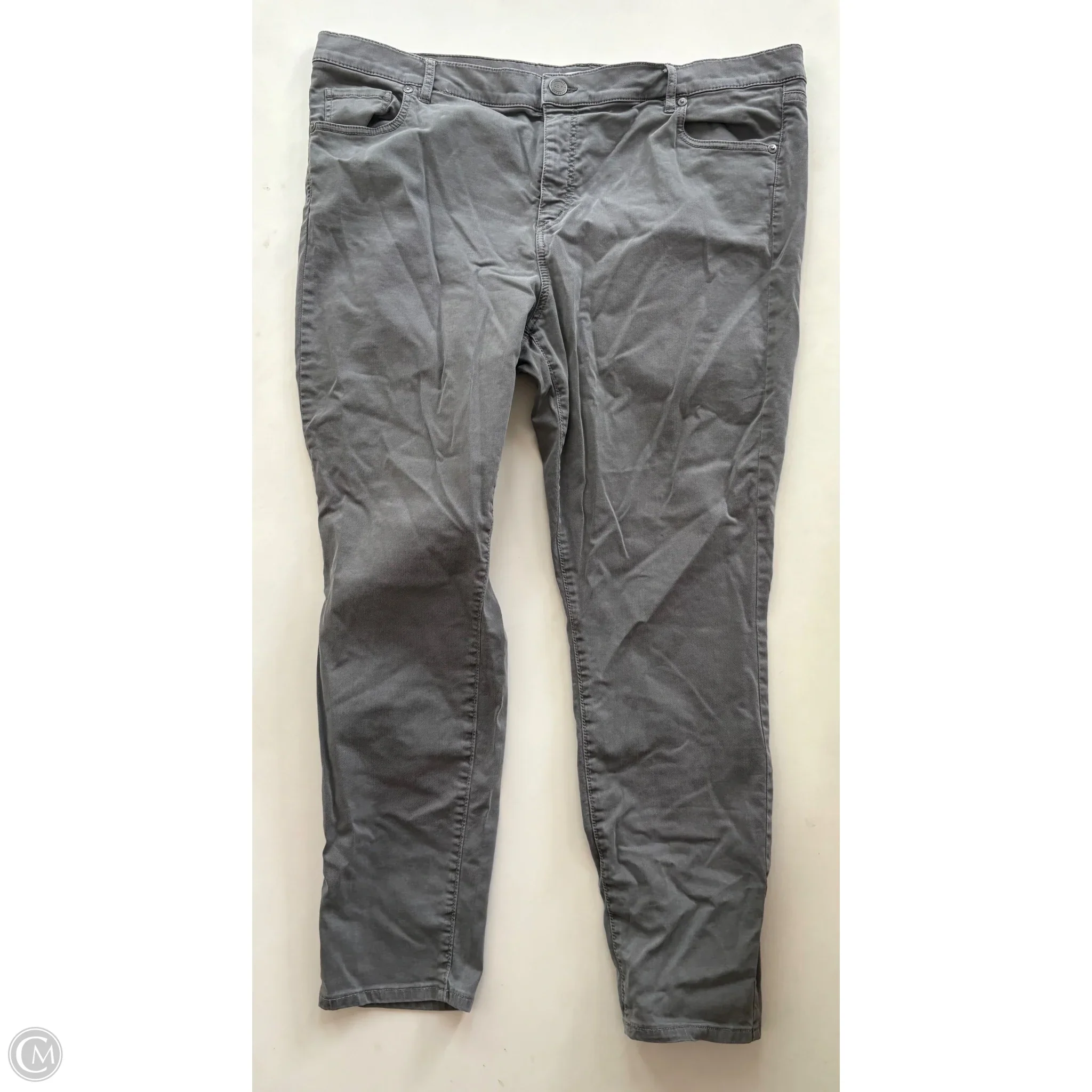 Jeans Straight By Loft In Grey, Size: 18 - Image 1
