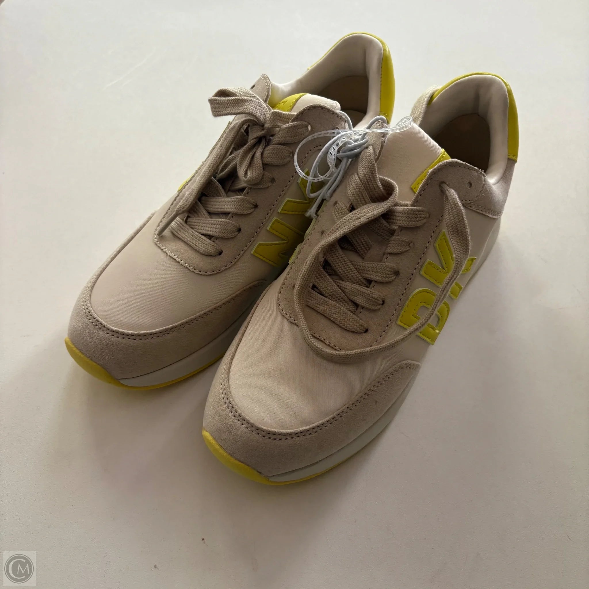 Shoes Athletic By Dkny In Cream & Yellow, Size: 7.5 - Image 1