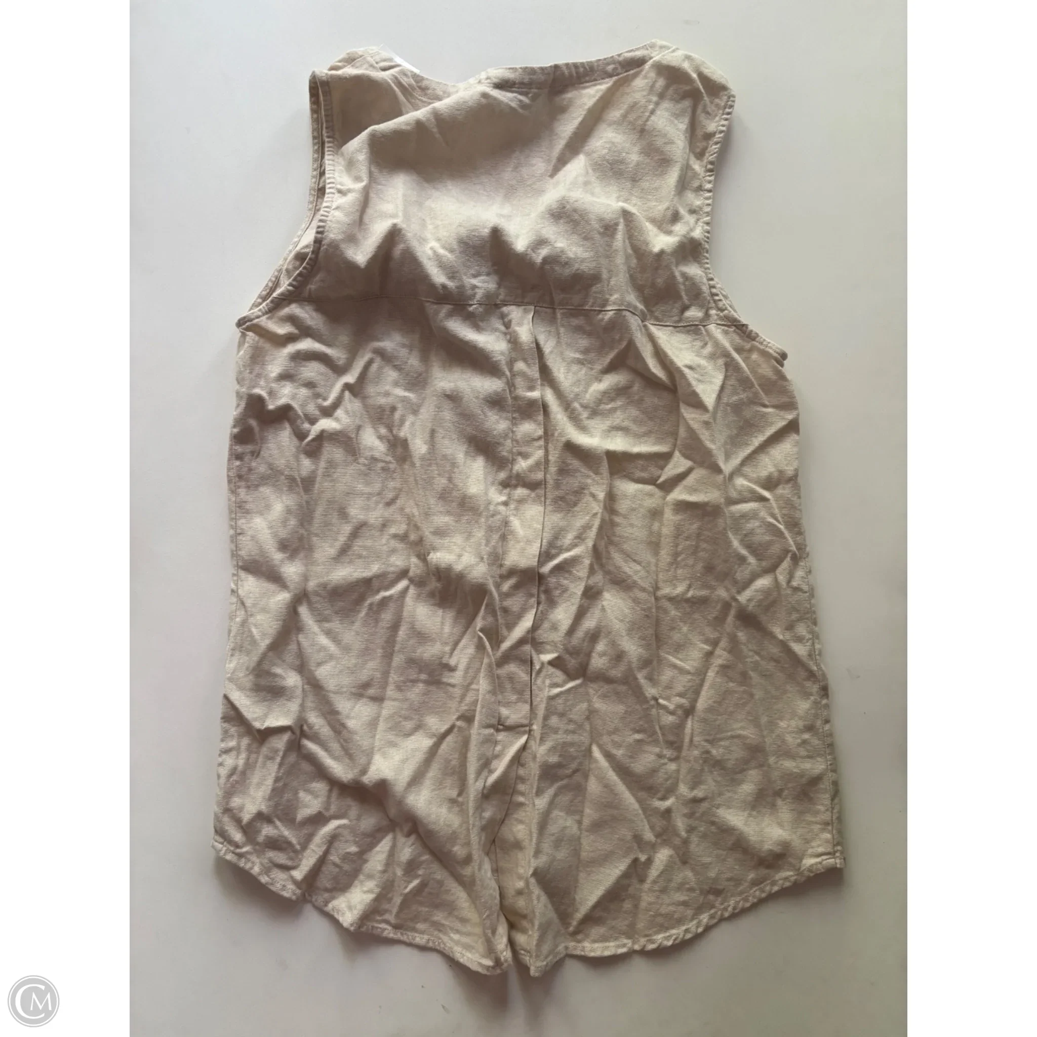 Top Sleeveless By Ellen Tracy In Cream, Size: S - Image 2