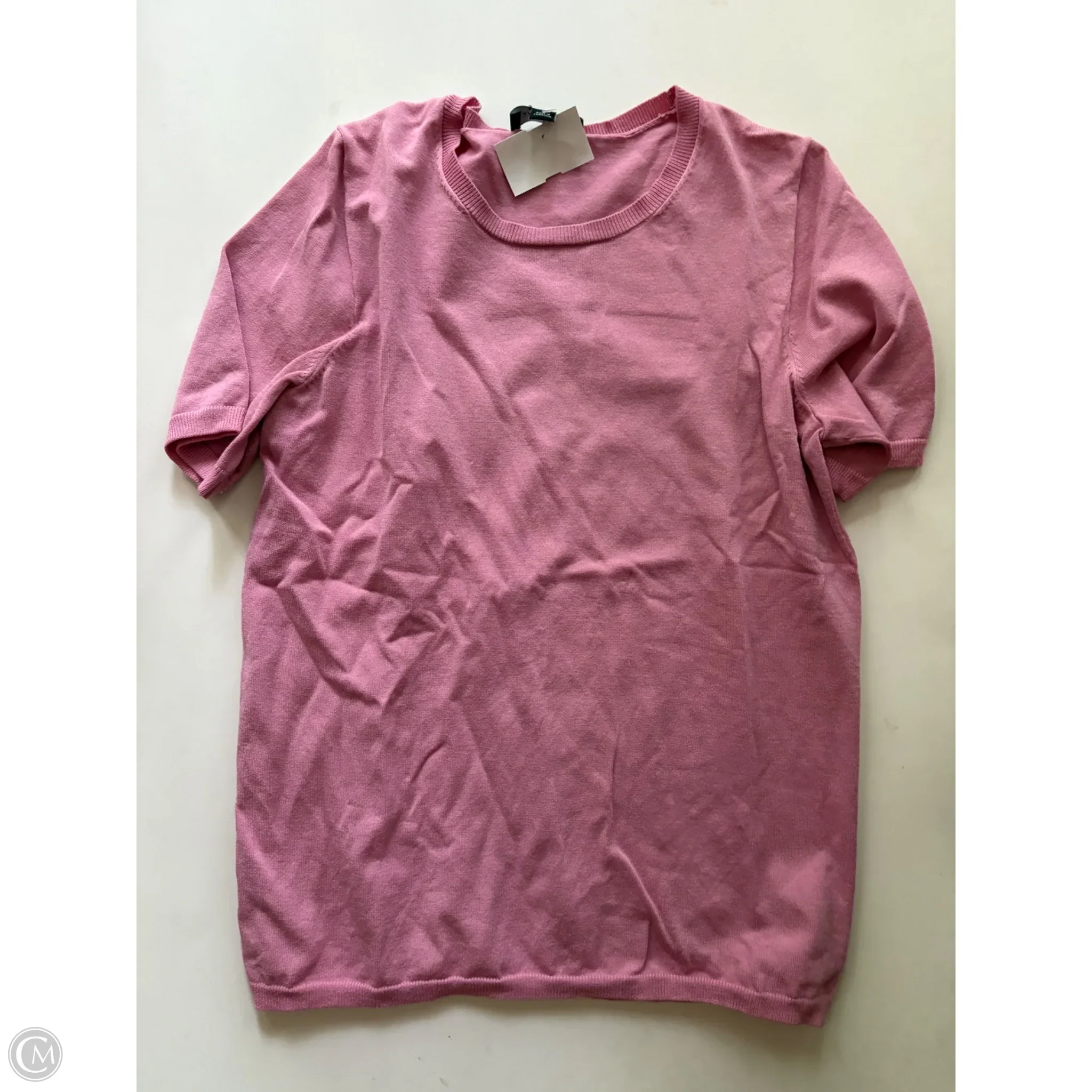 Sweater Short Sleeve By Ann Taylor In Pink, Size: M - Image 1