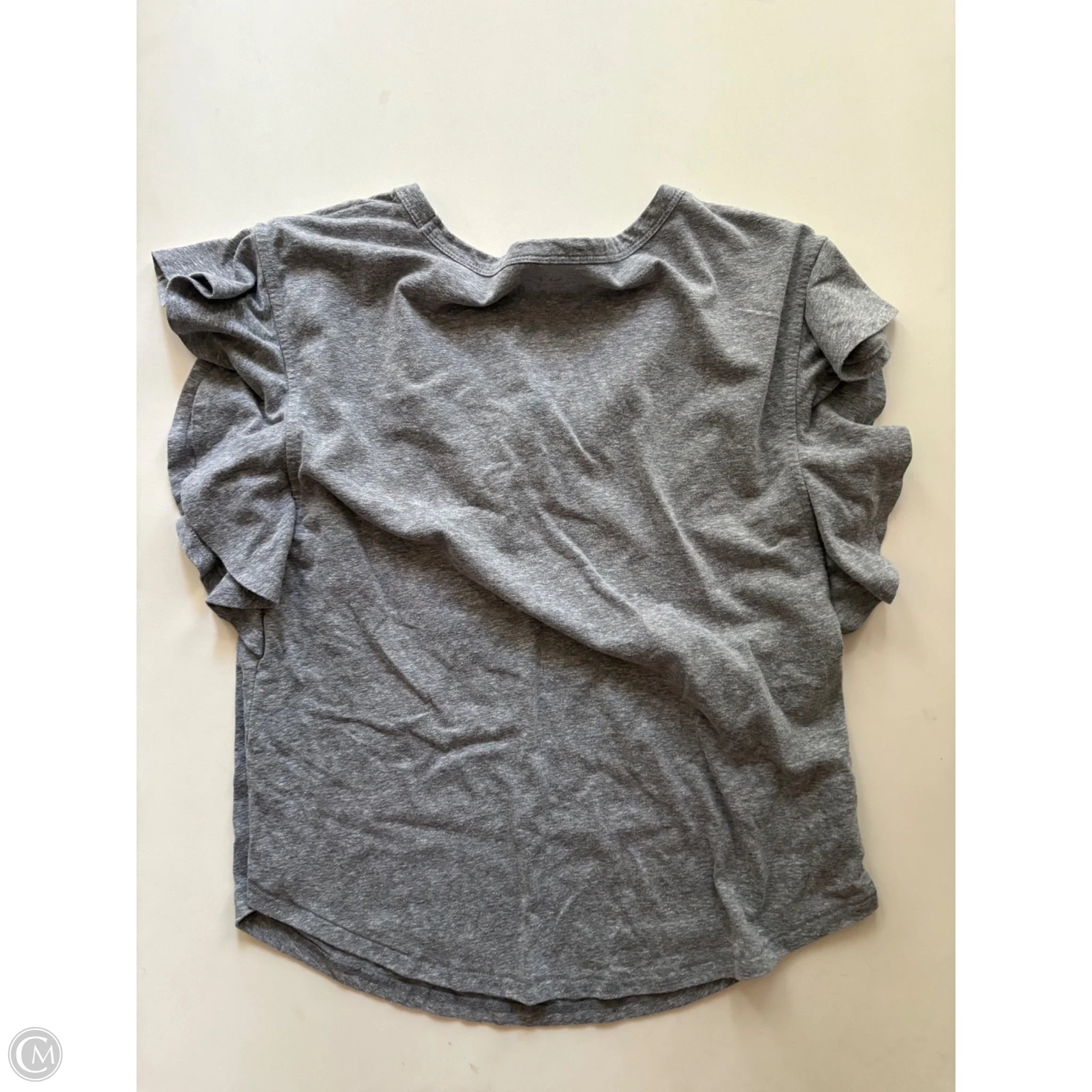 Top Short Sleeve By Loft In Grey, Size: M - Image 2