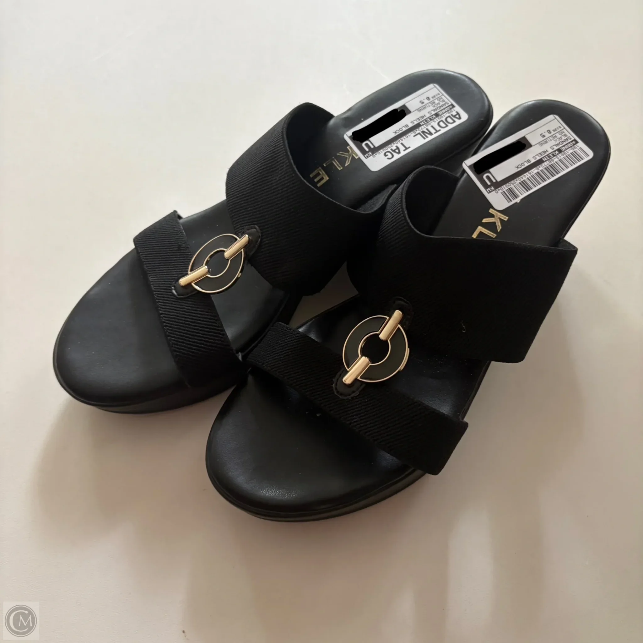 Sandals Heels Block By Anne Klein In Black, Size: 8.5 - Image 1
