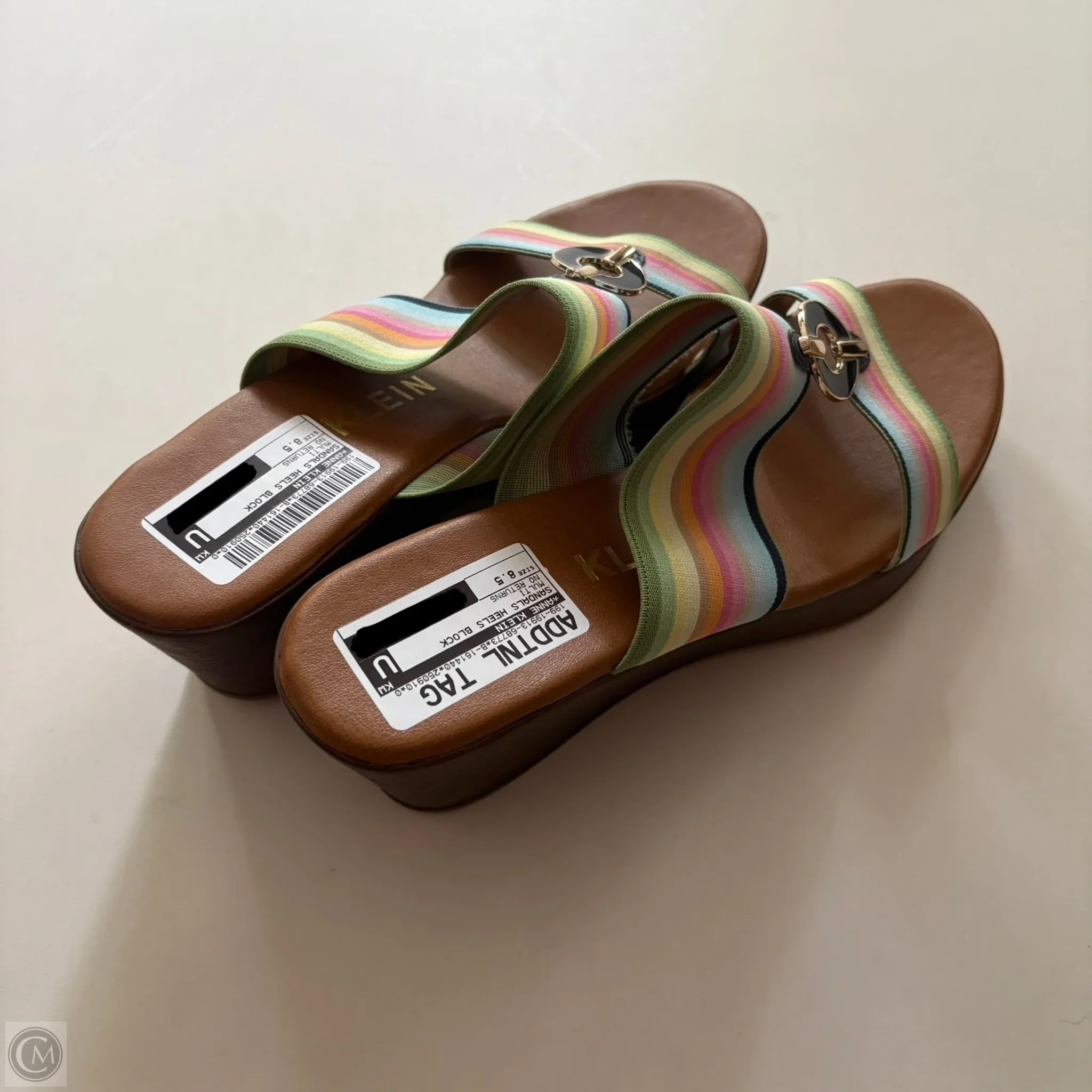 Sandals Heels Block By Anne Klein In Multi-colored, Size: 8.5 - Image 2
