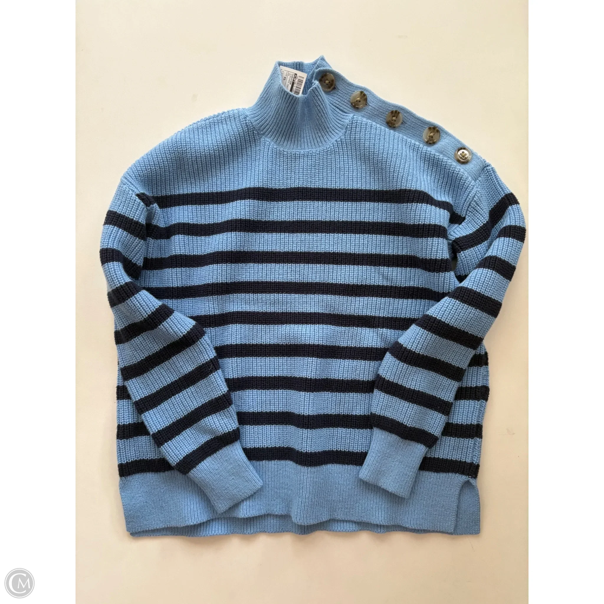 Sweater By Loft In Striped Pattern, Size: Xs - Image 1