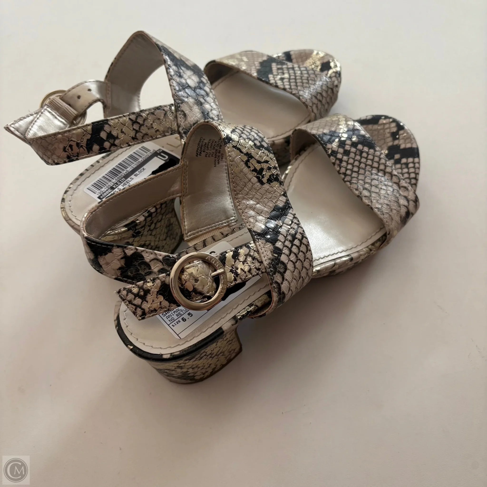 Sandals Heels Block By Anne Klein In Animal Print, Size: 6.5 - Image 2