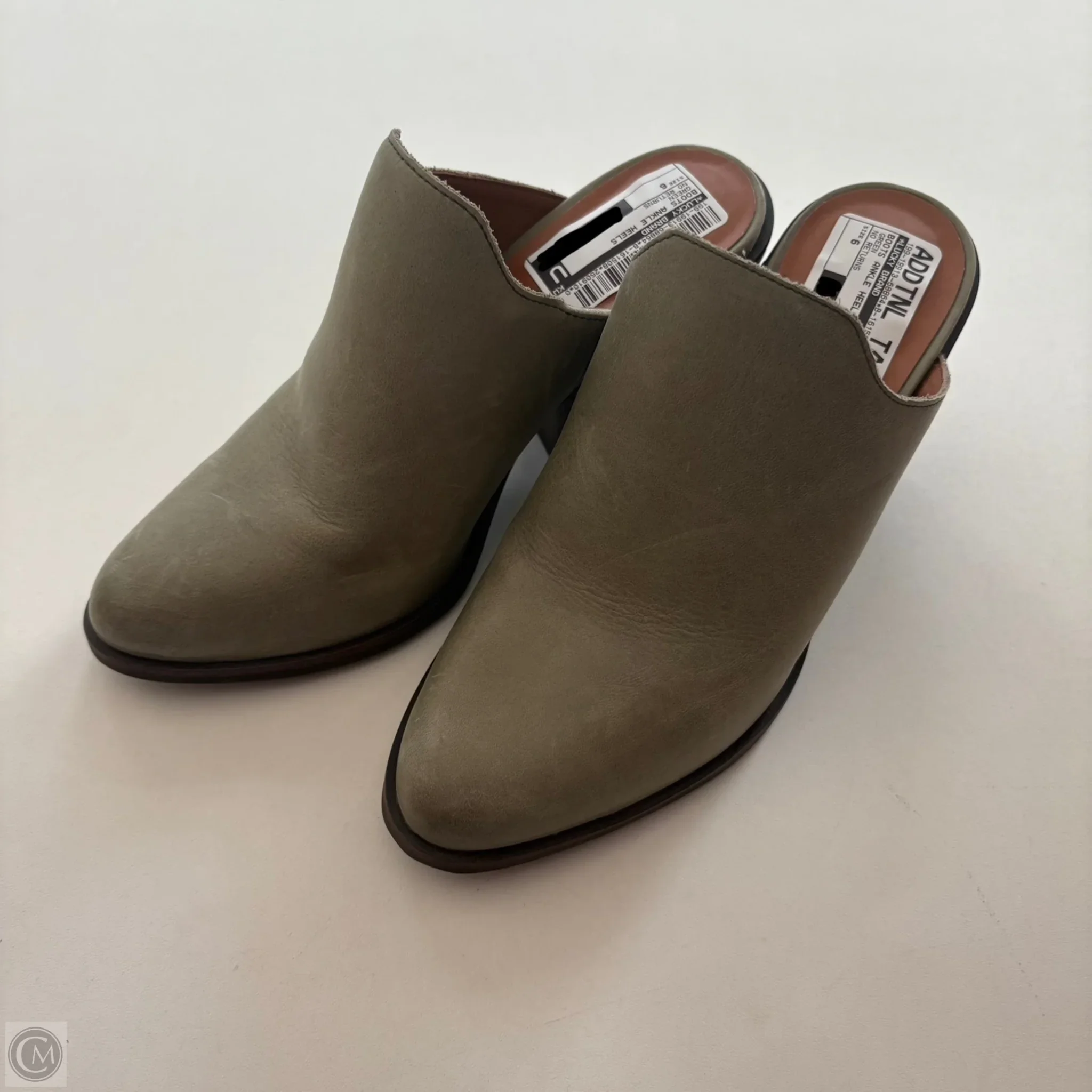 Boots Ankle Heels By Lucky Brand In Green, Size: 6
