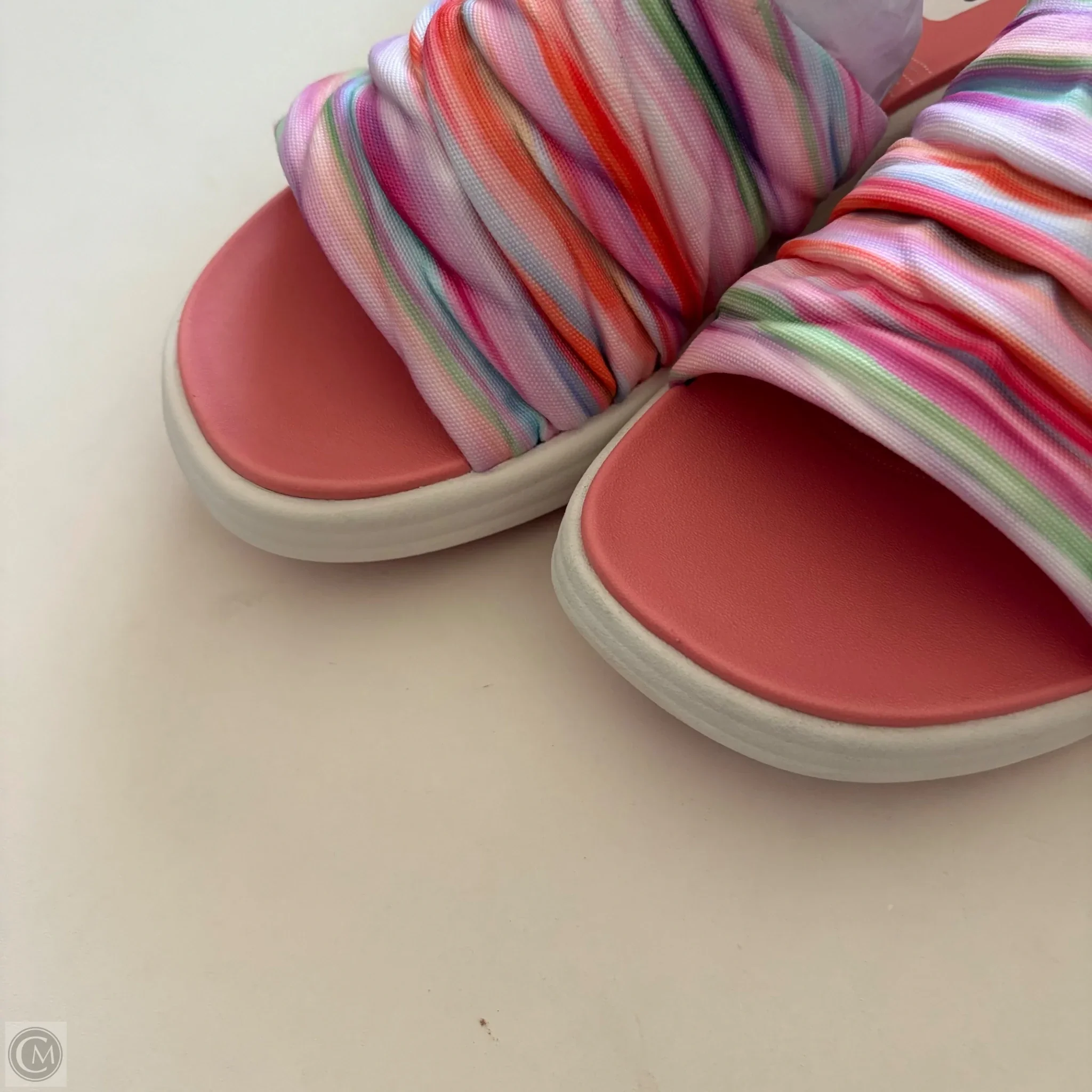 Sandals Flip Flops By Clarks In Multi-colored, Size: 9.5 - Image 3