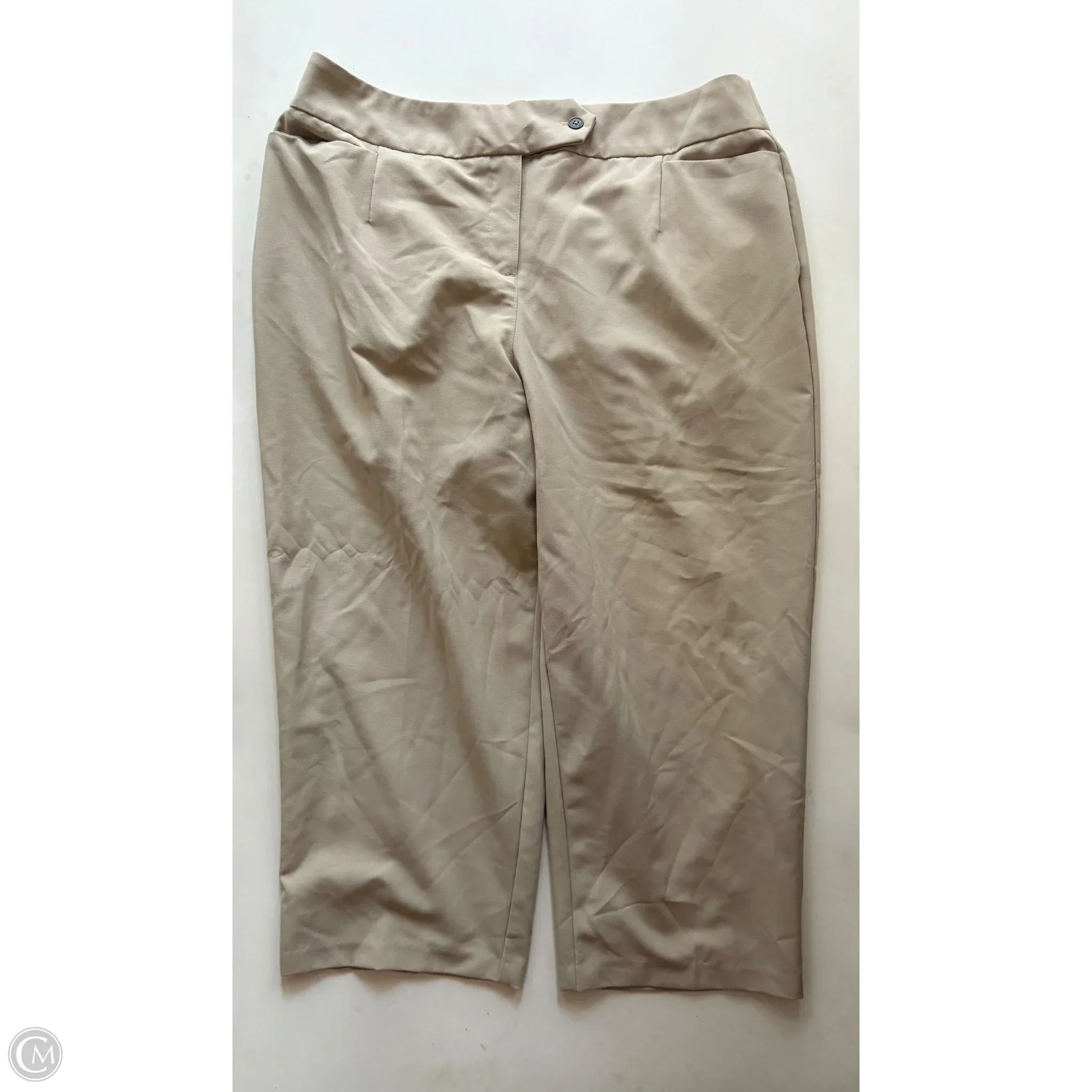 Pants Cropped By Cato In Tan, Size: 16 - Image 1