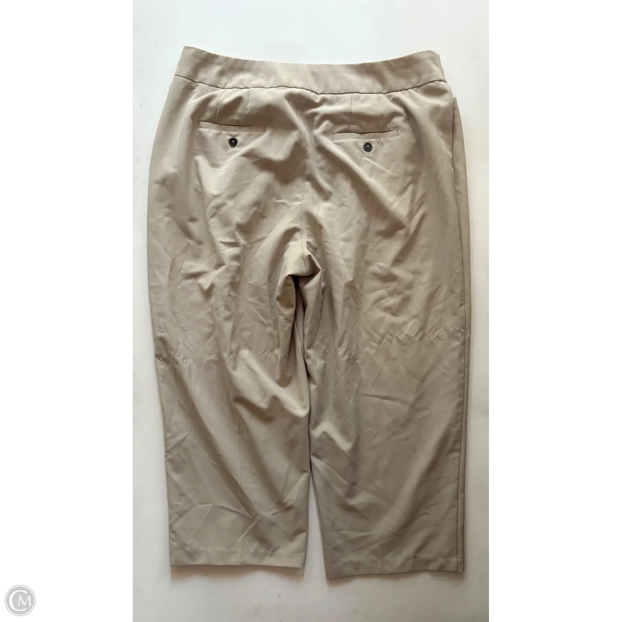 Pants Cropped By Cato In Tan, Size: 16 - Image 2