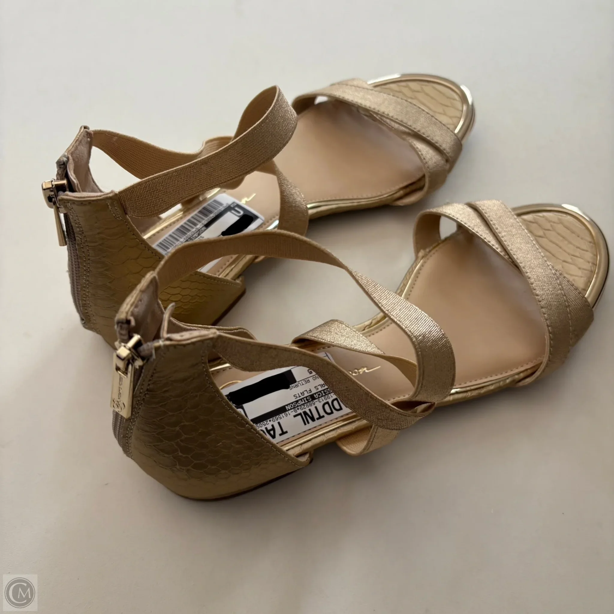 Sandals Flats By Jessica Simpson In Gold, Size: 9.5 - Image 2