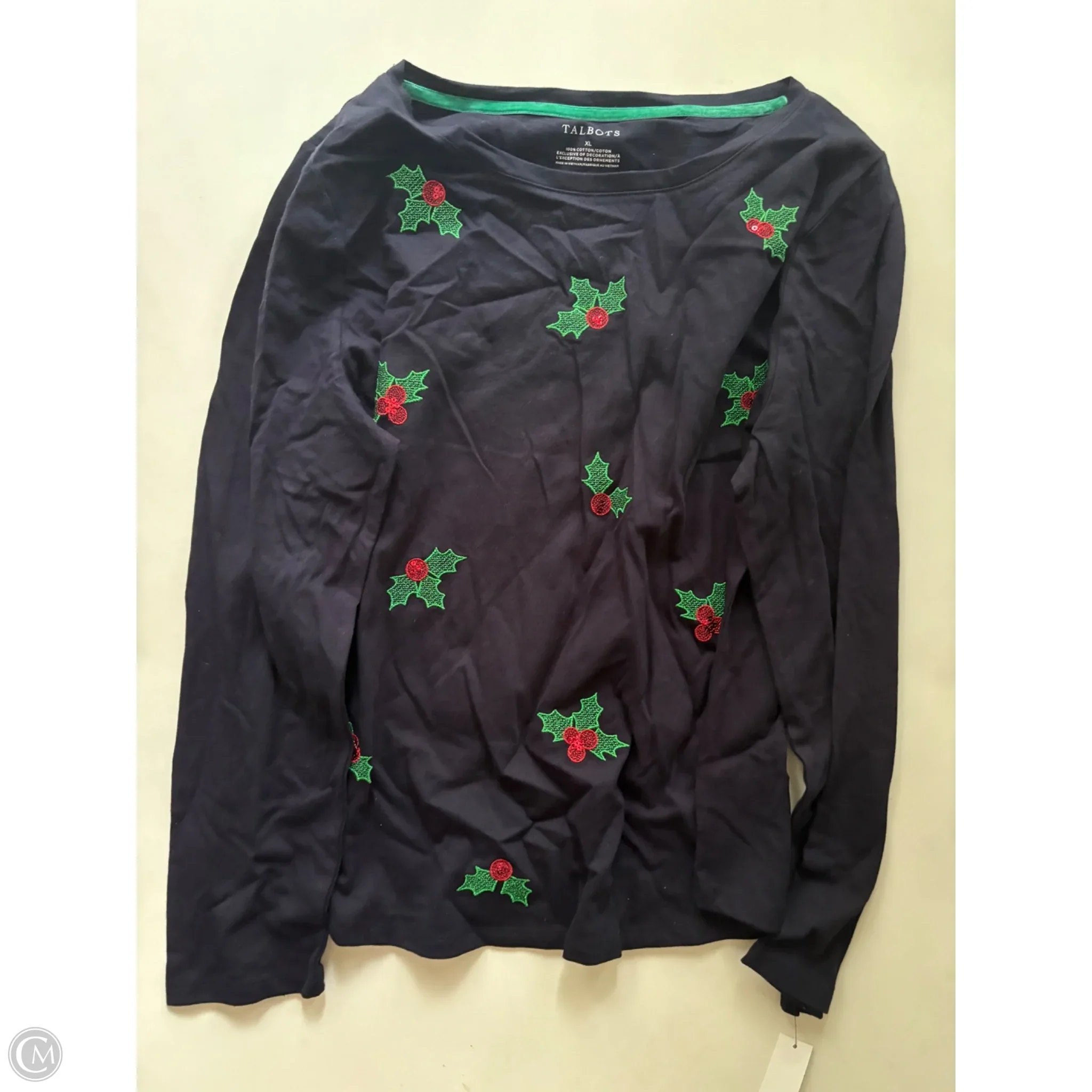Top Long Sleeve By Talbots In Navy, Size: Xl - Image 1