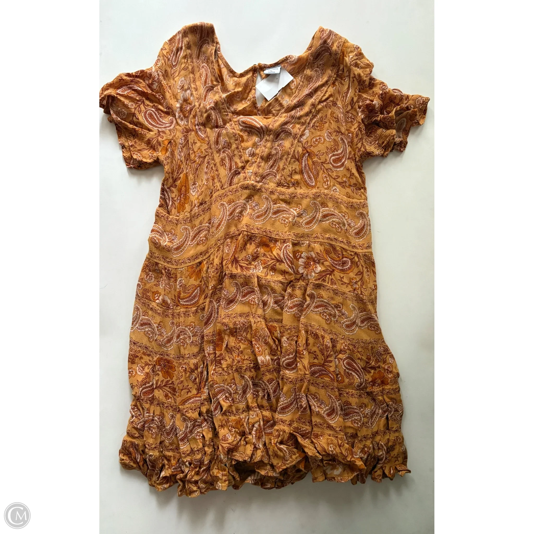 Dress Casual Midi By Patrons Of Peace In Orange, Size: M - Image 1