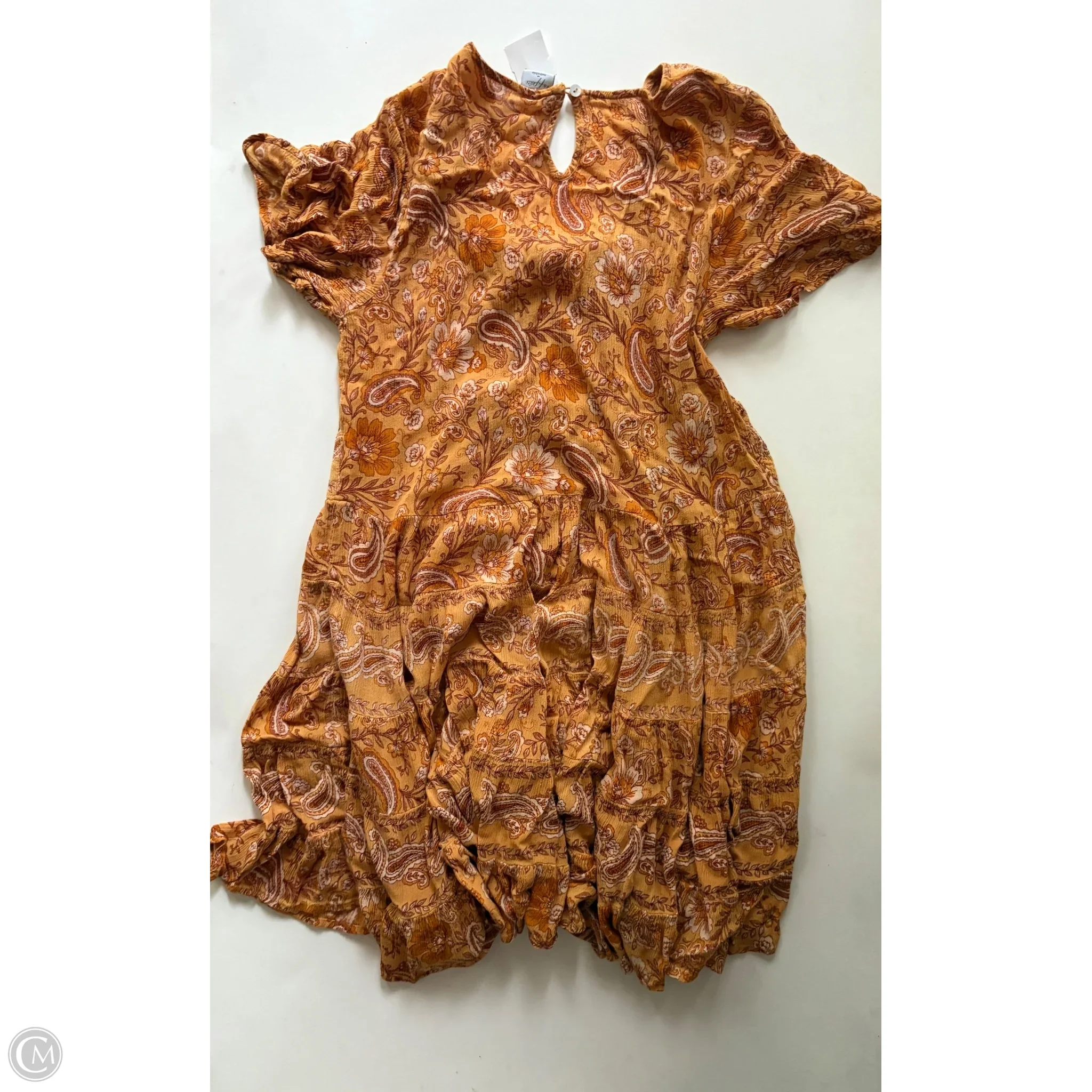 Dress Casual Midi By Patrons Of Peace In Orange, Size: M - Image 2