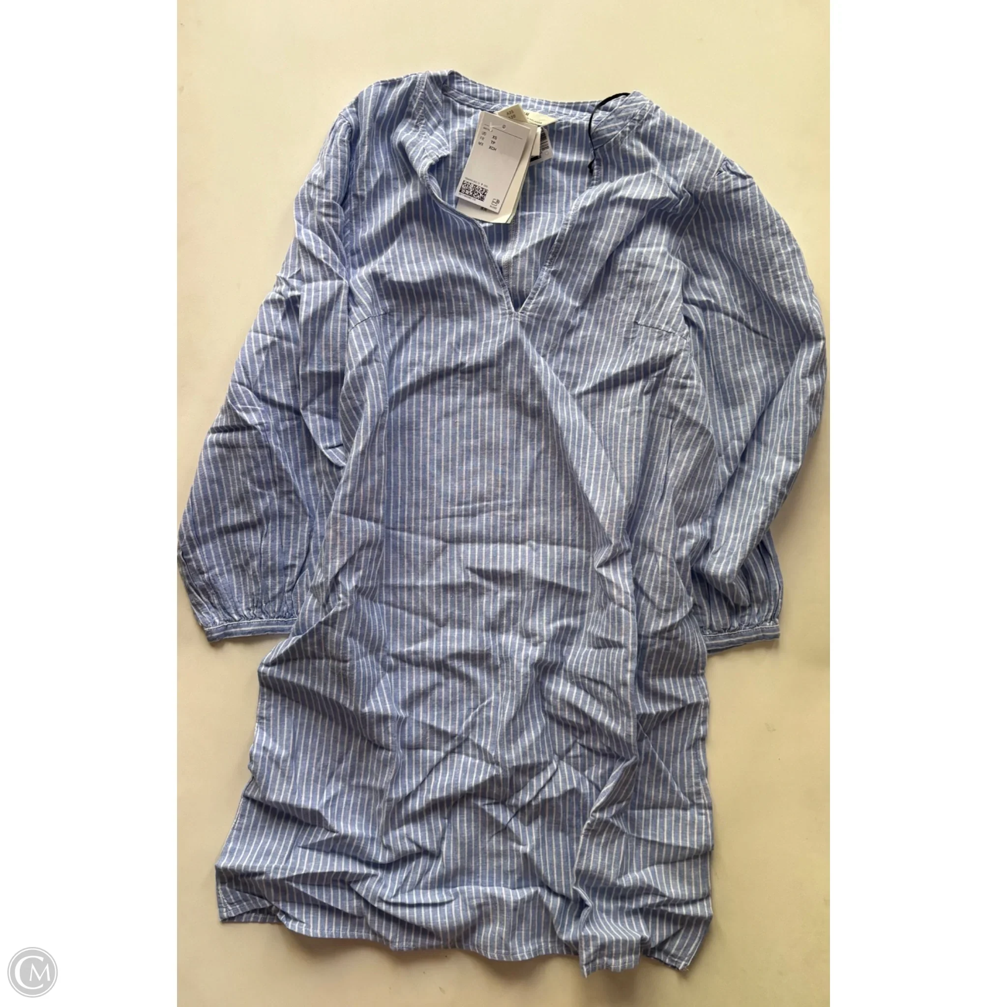 Dress Casual Midi By H&m In Striped Pattern, Size: Xs - Image 1
