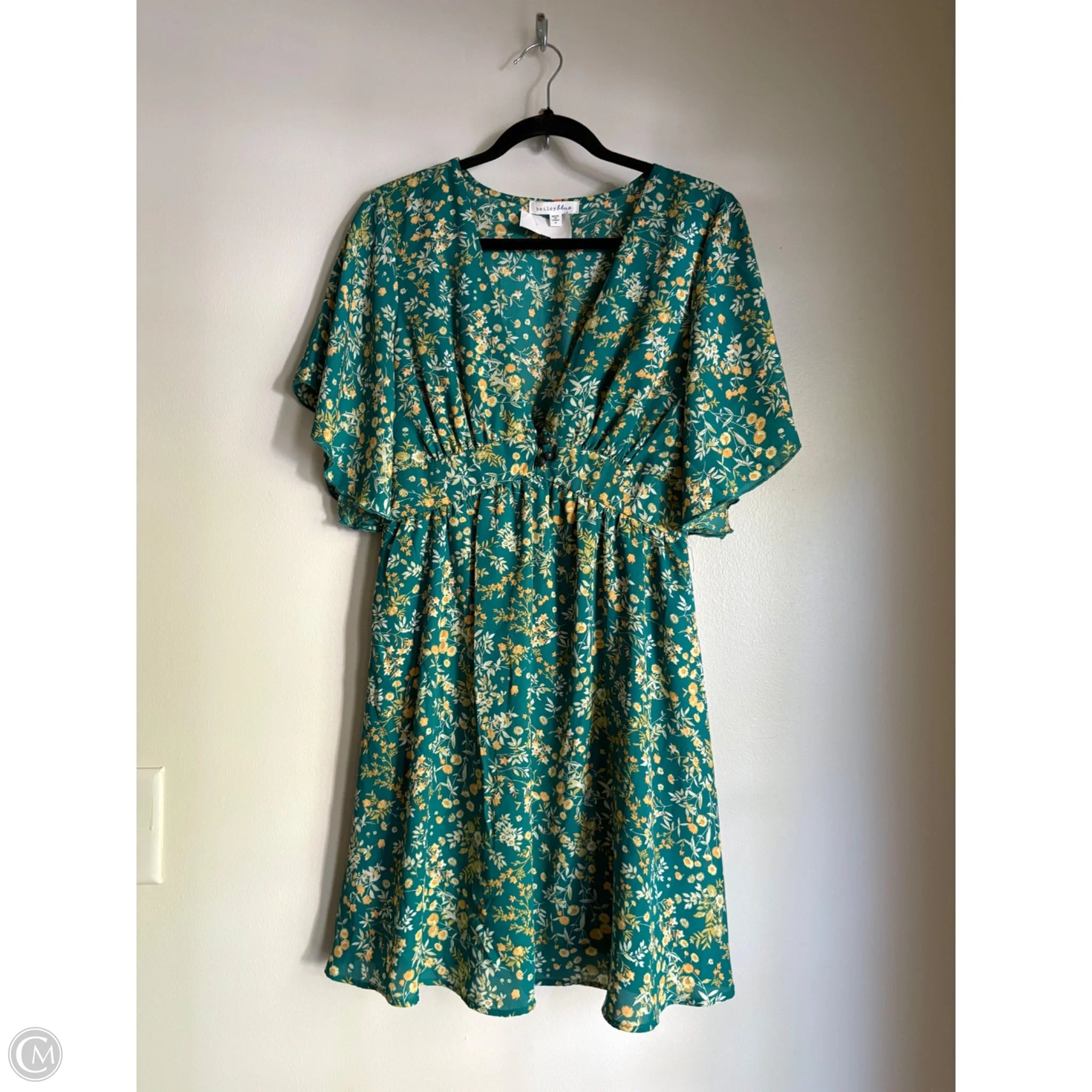 Dress Casual Midi By Bailey Blue In Green, Size: M - Image 1