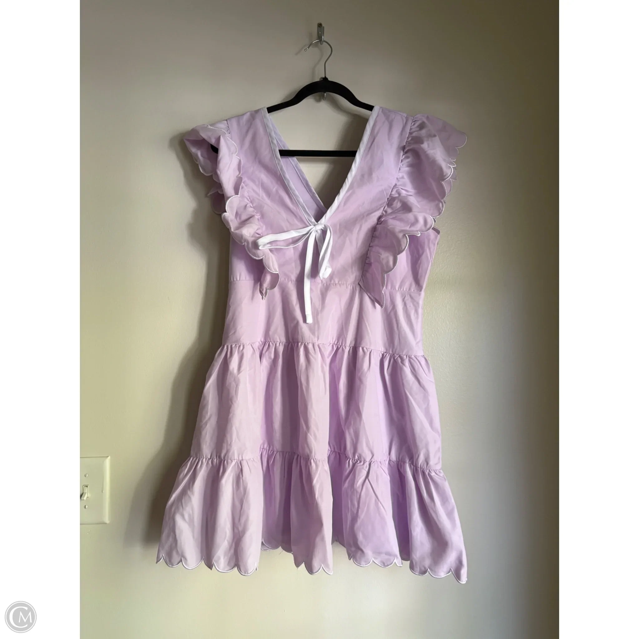Dress Casual Midi By Tcec In Purple, Size: L - Image 1