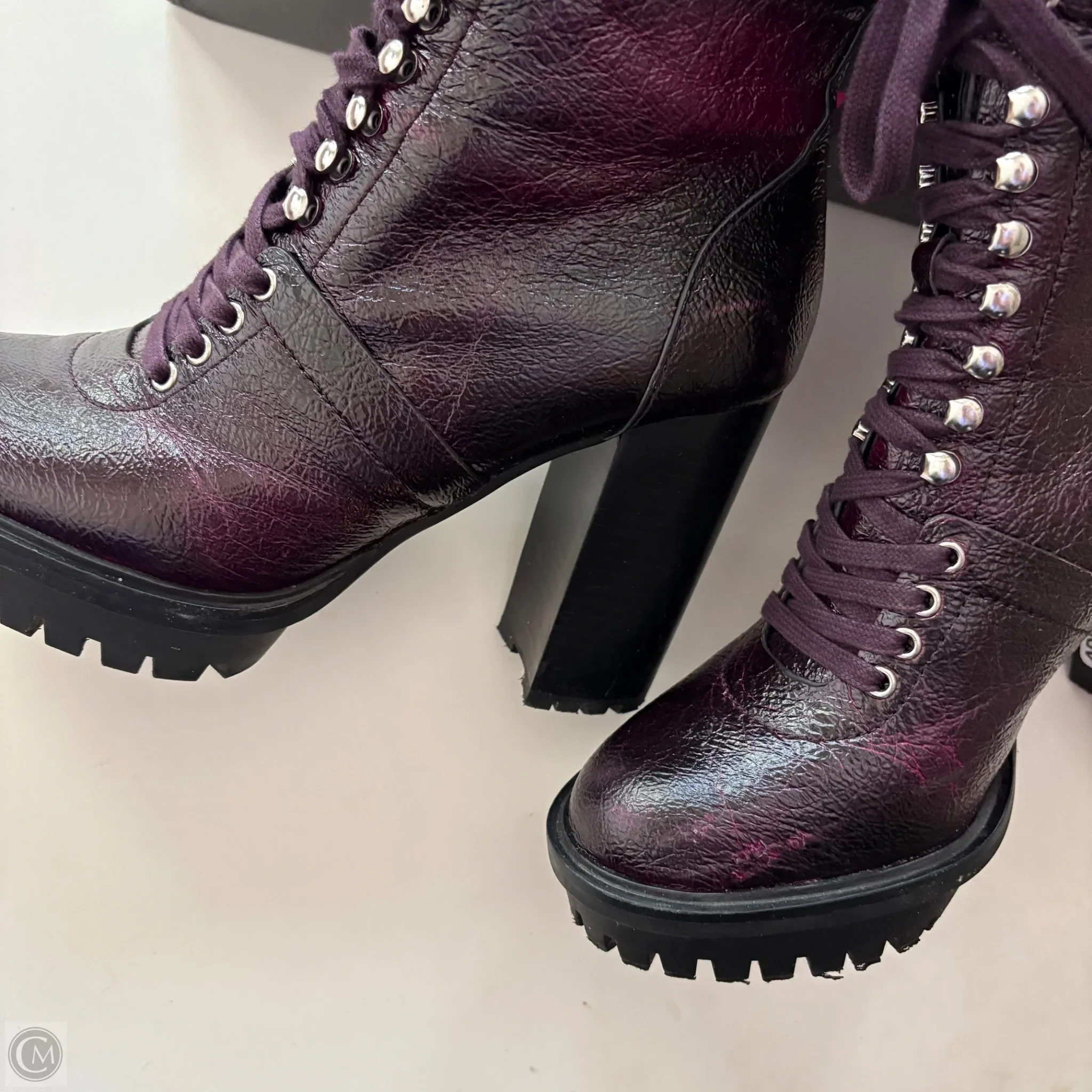 Boots Ankle Heels By Vince Camuto In Purple, Size: 8.5 - Image 2