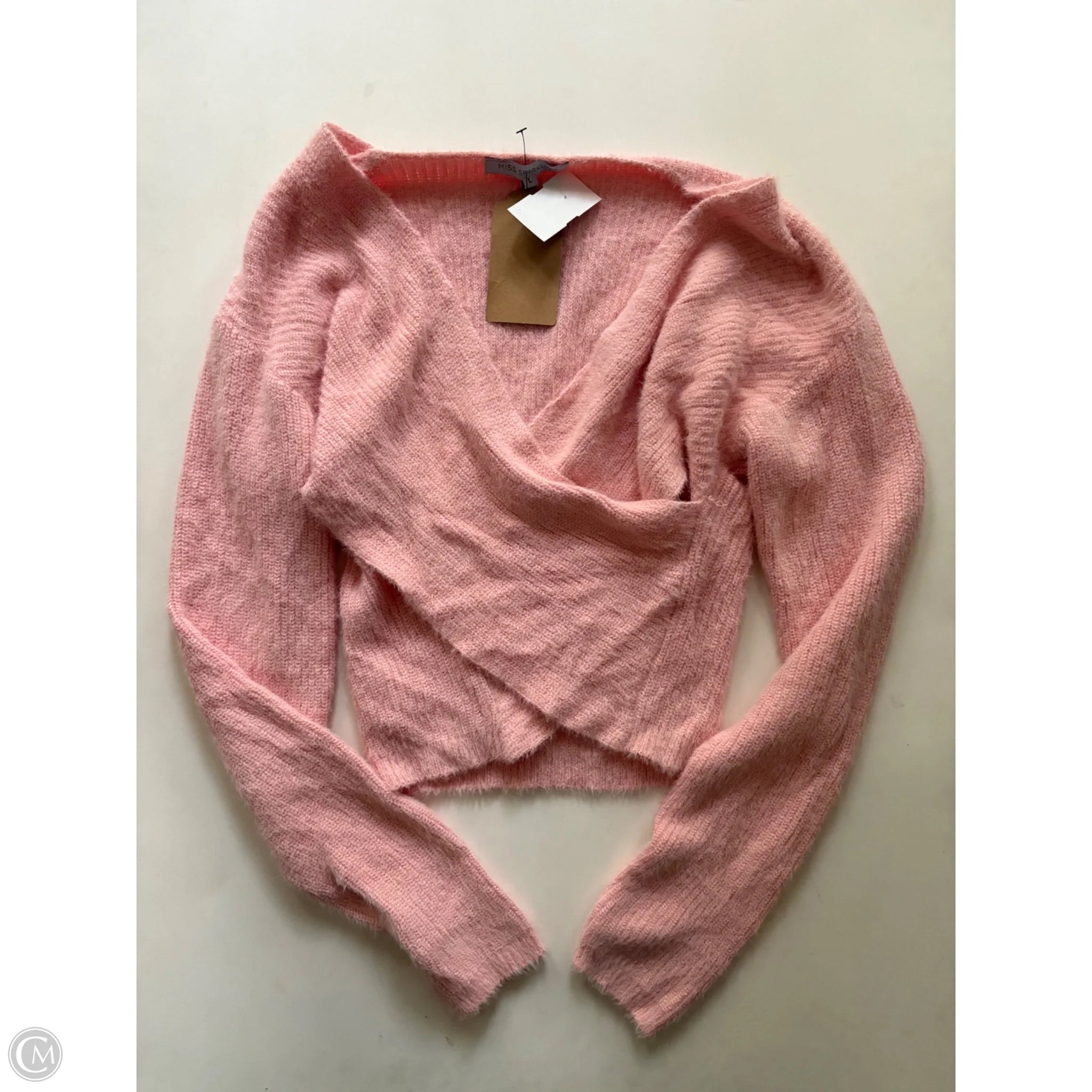 Top Short Sleeve By Ee Some In Pink, Size: L - Image 1