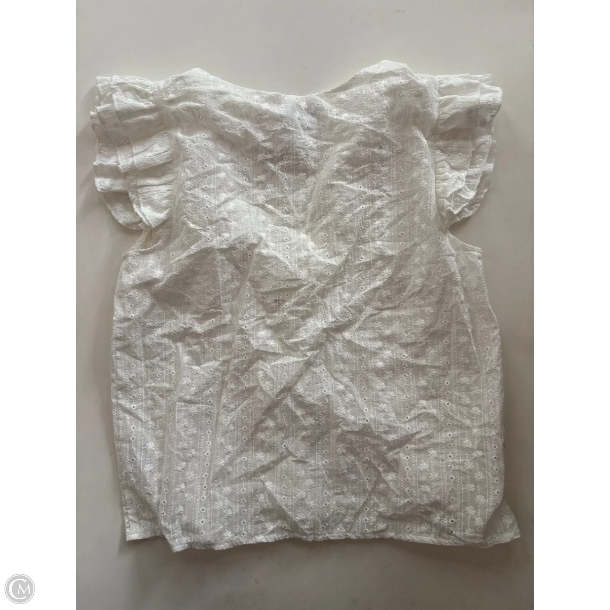 Top Short Sleeve By Miss Sparkling In White, Size: Xl - Image 2