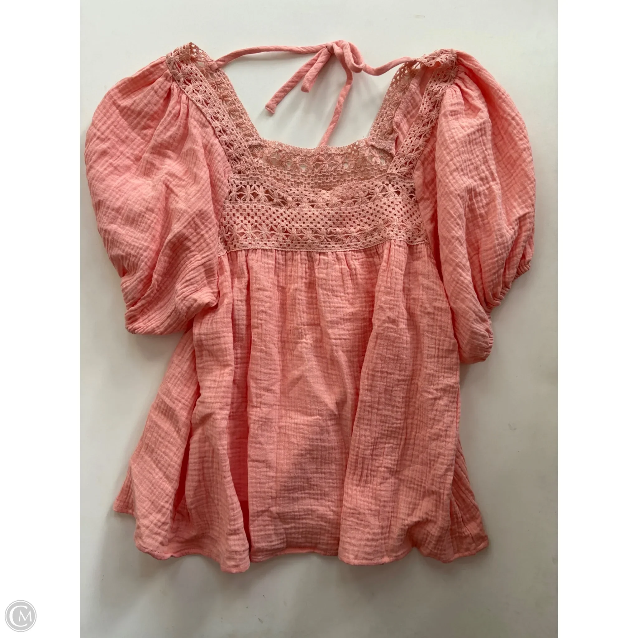 Top Short Sleeve By Bluivy In Peach, Size: S - Image 1
