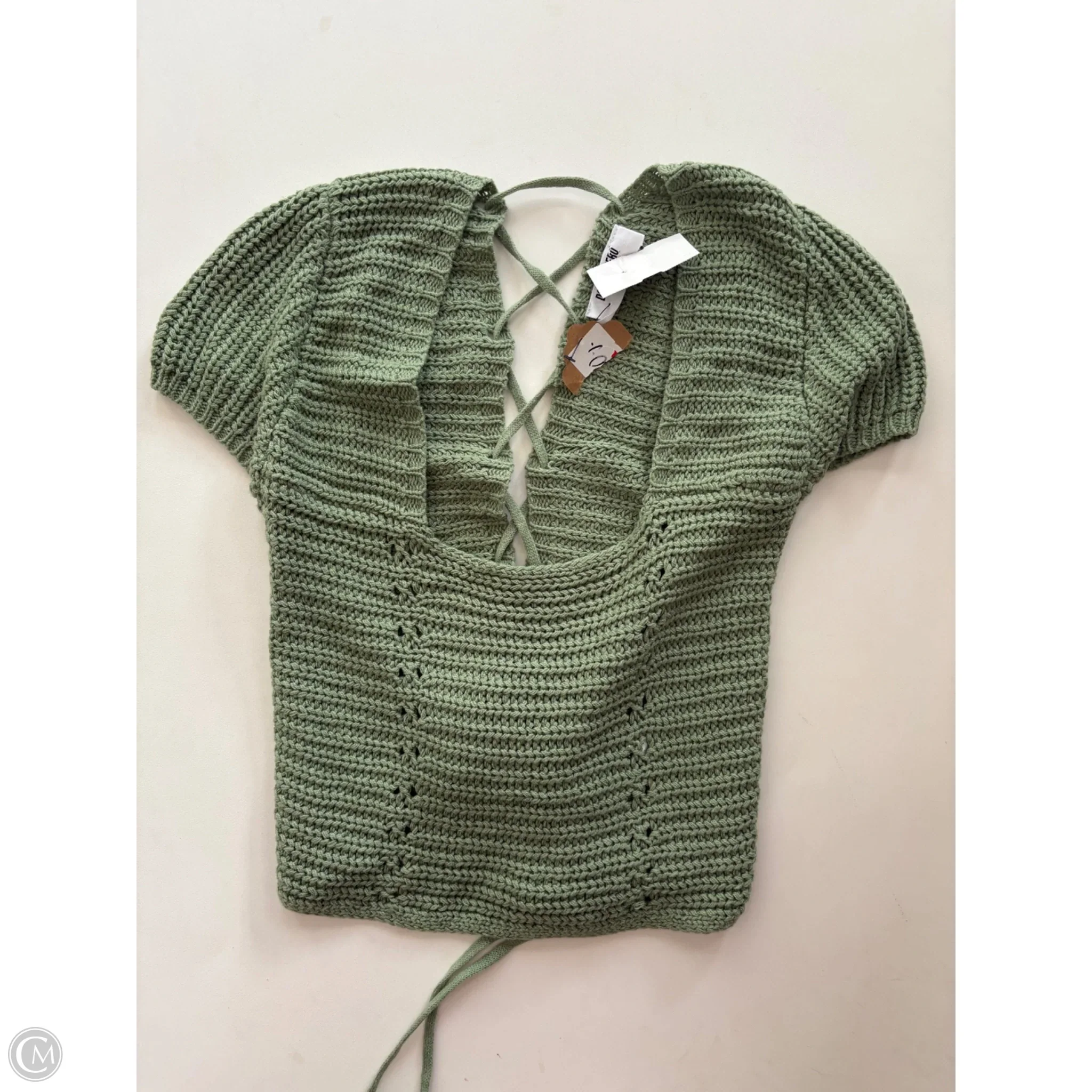 Sweater Short Sleeve By Double Zero In Green, Size: L - Image 1