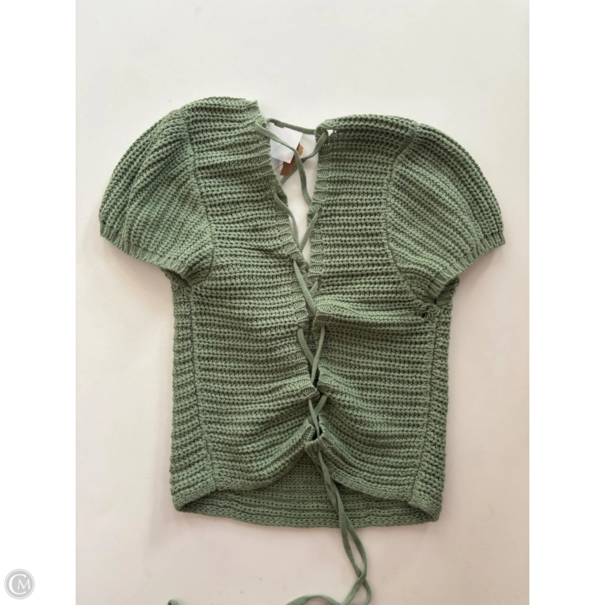 Sweater Short Sleeve By Double Zero In Green, Size: L - Image 2