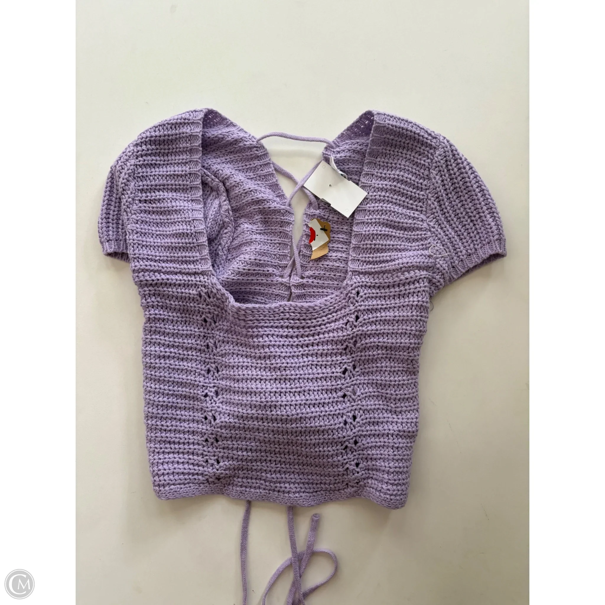 Sweater Short Sleeve By Double Zero In Purple, Size: M - Image 1