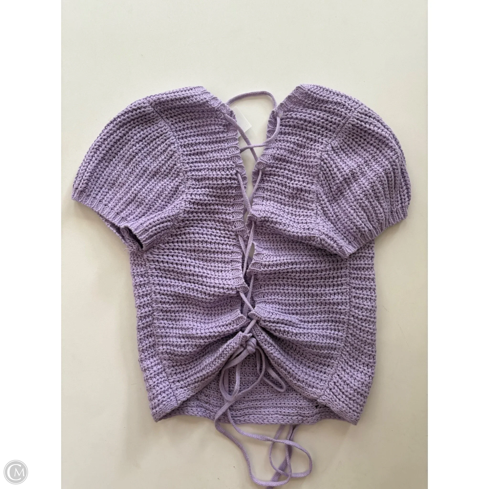 Sweater Short Sleeve By Double Zero In Purple, Size: M - Image 2