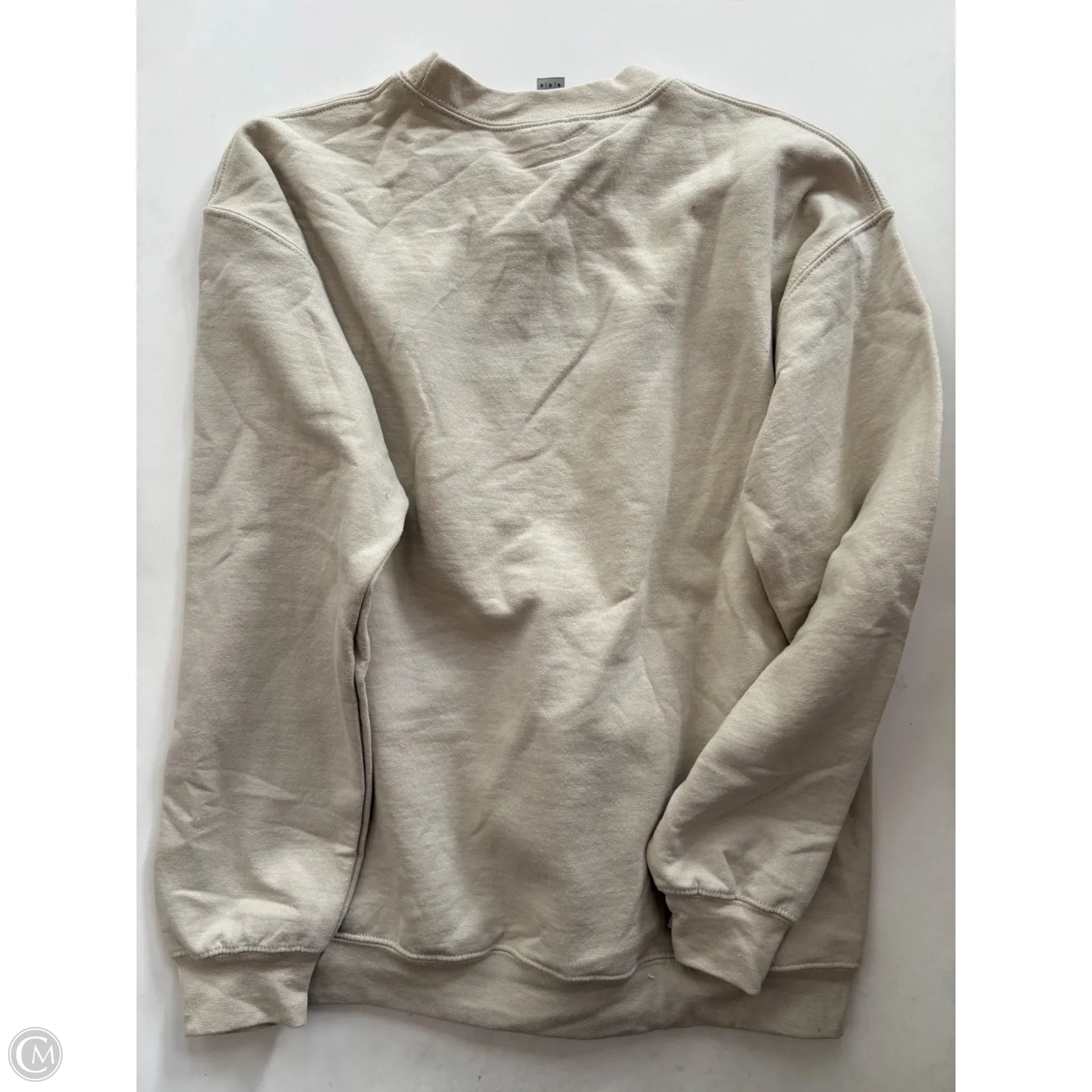 Sweatshirt Crewneck By Clothes Mentor In Cream, Size: M - Image 2