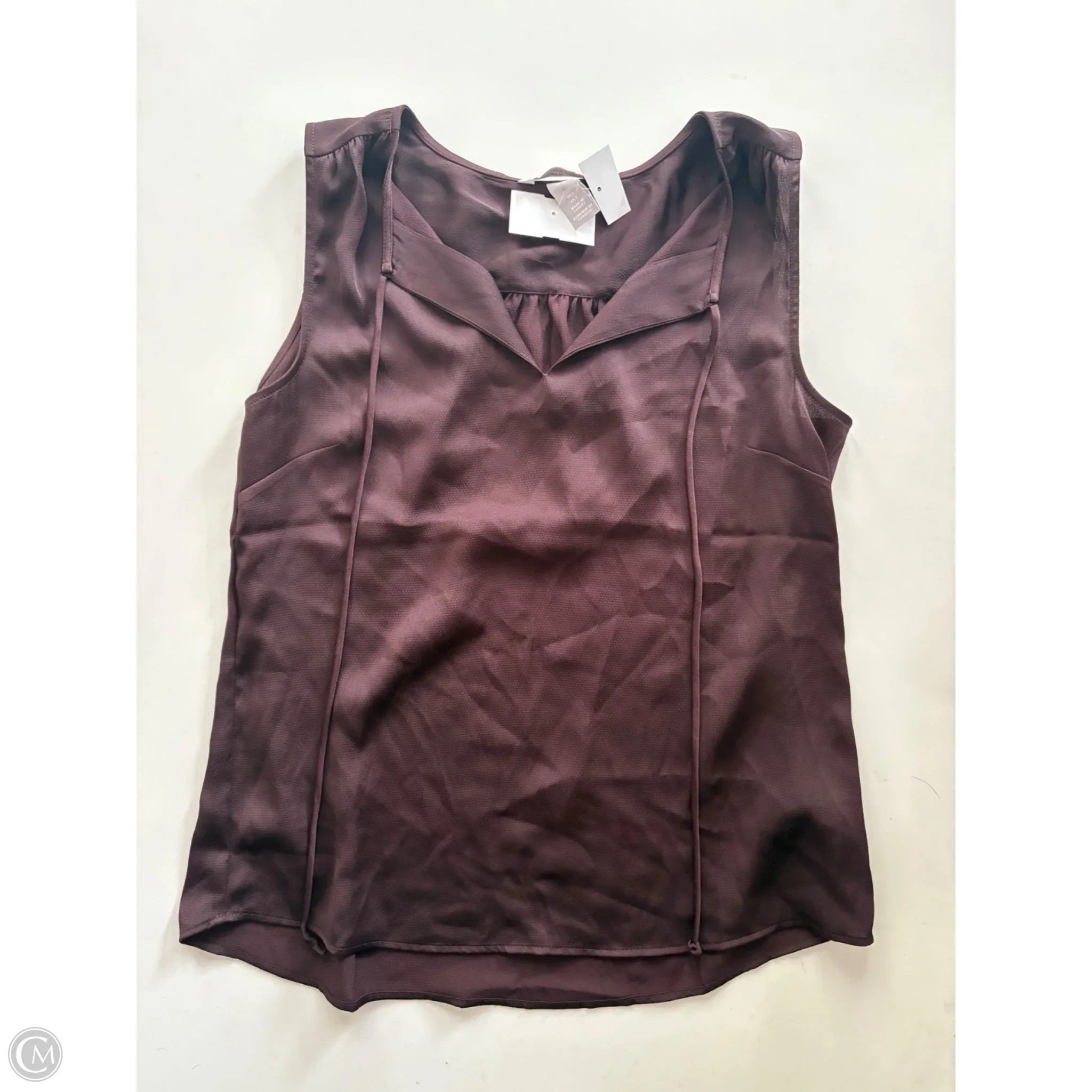 Blouse Sleeveless By H&m In Brown, Size: S - Image 1