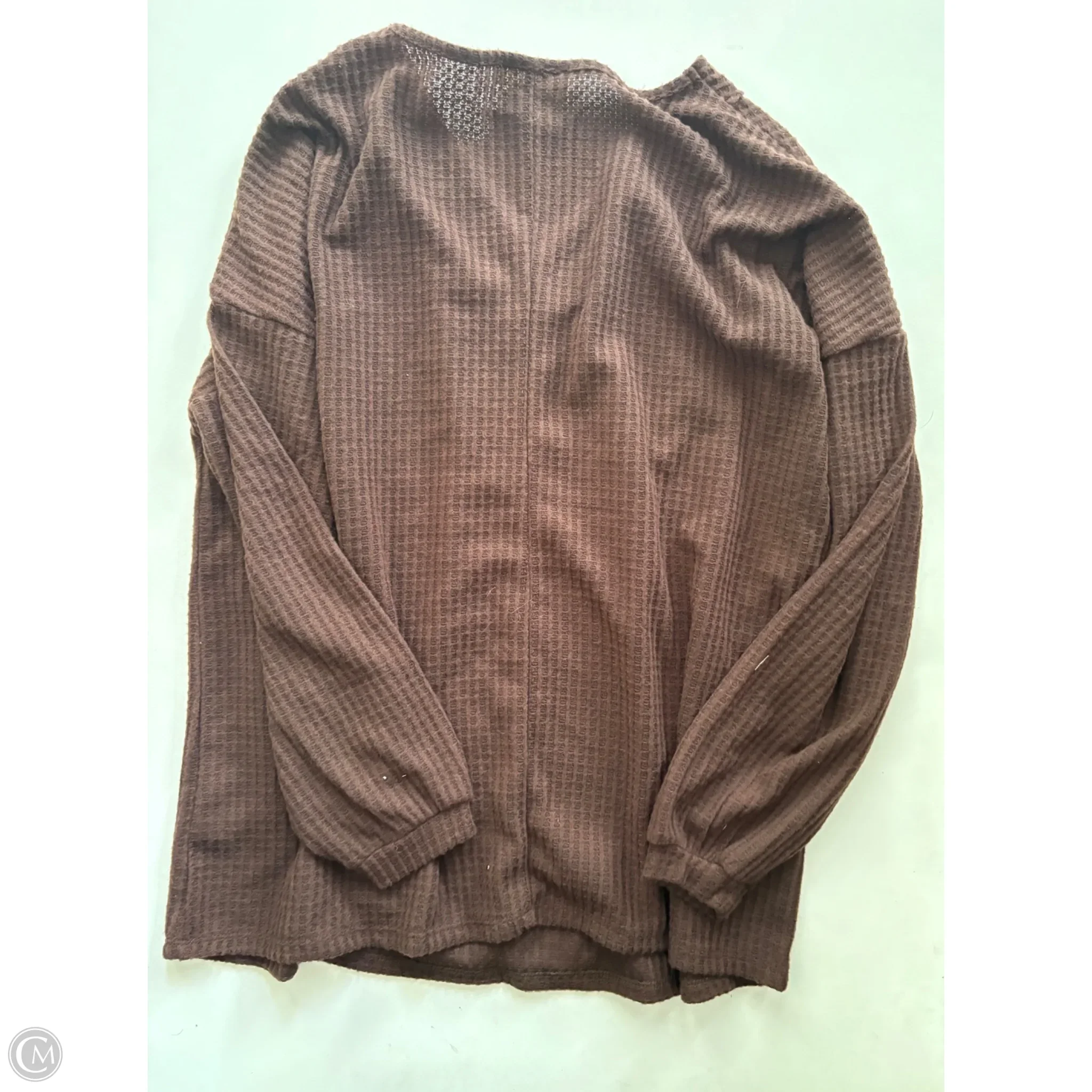 Top Long Sleeve By Zenana In Brown, Size: L - Image 2